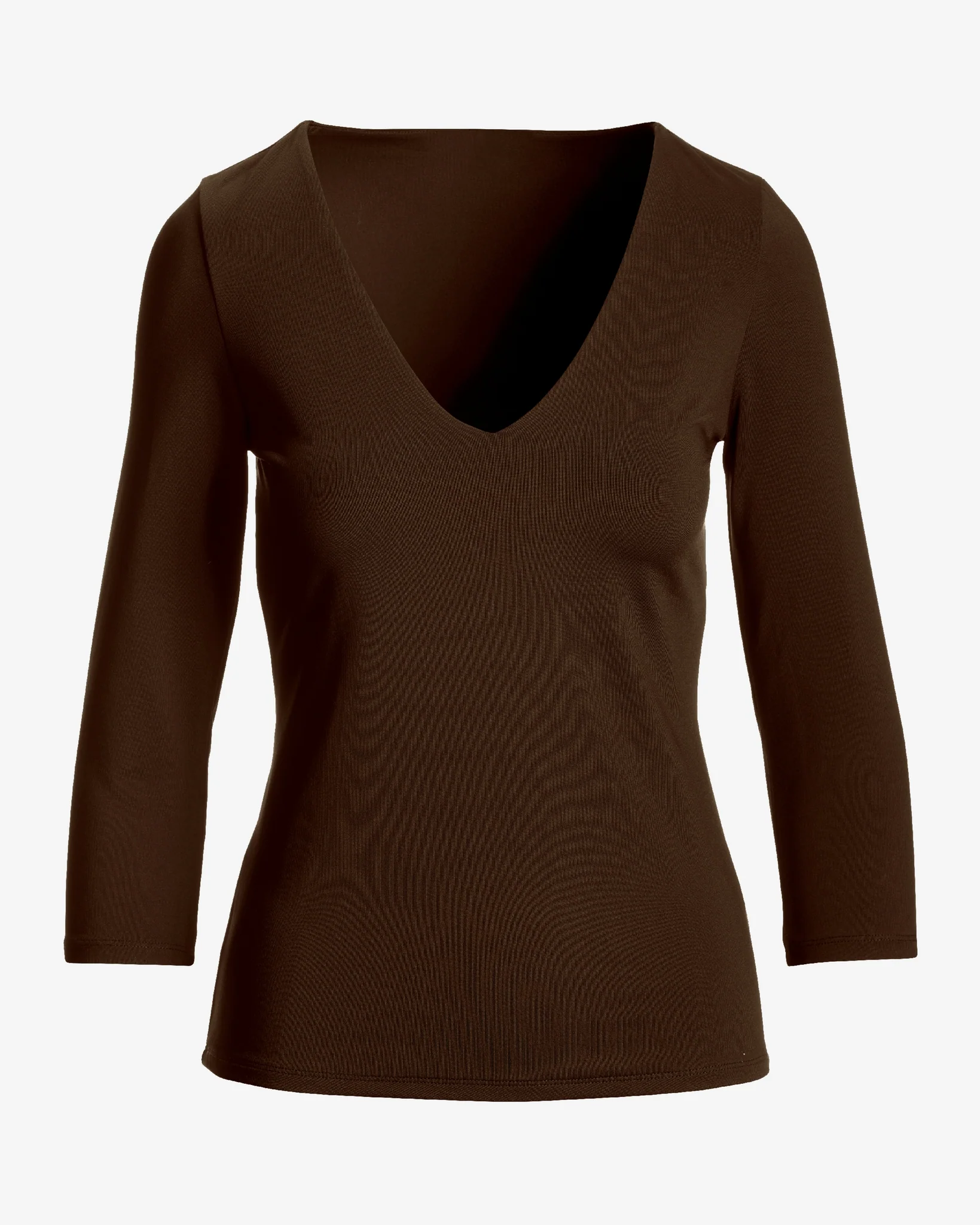 So Modern Three Quarter Sleeve Top Safari Brown - Mycitystee