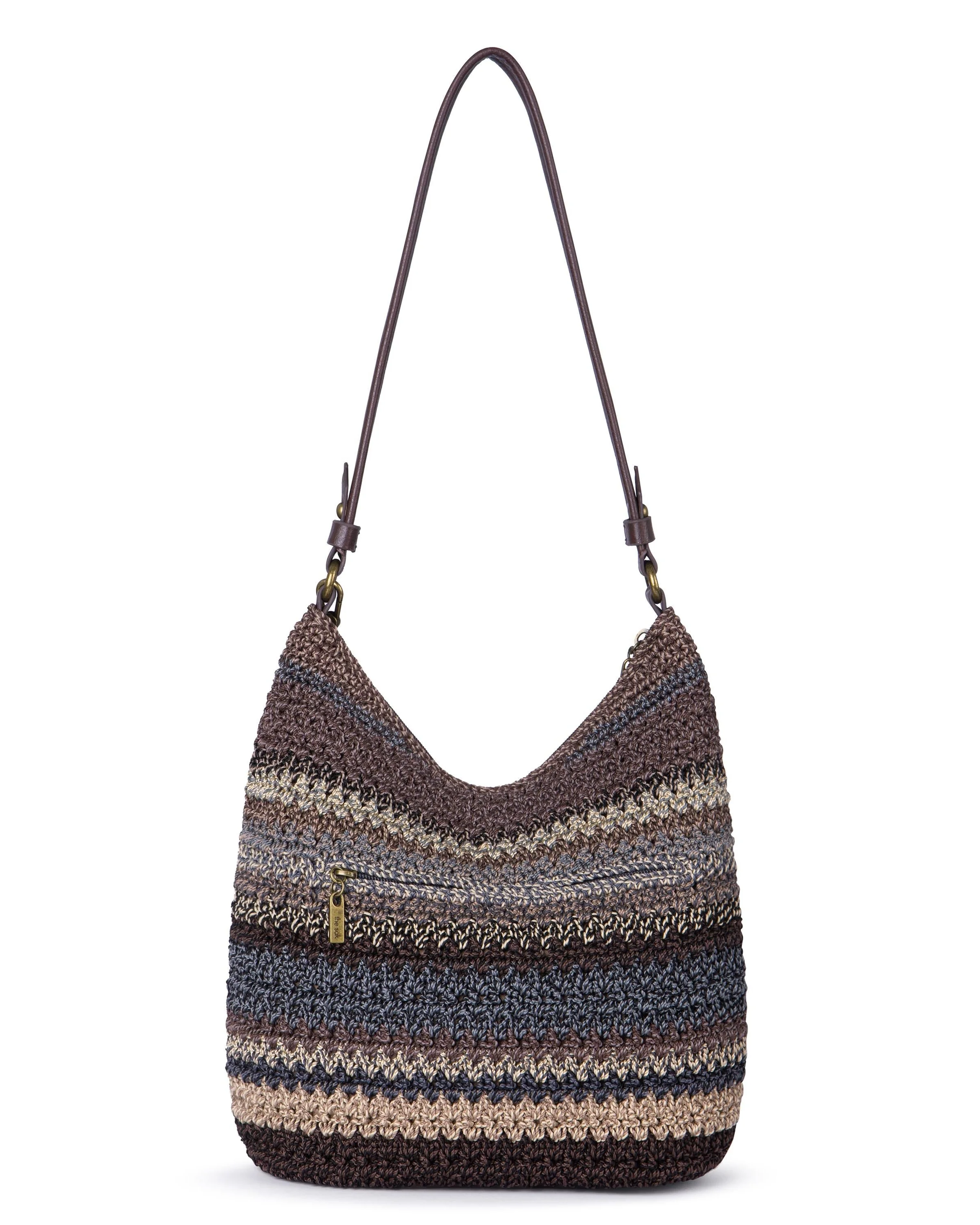 Sequoia Hobo - Hand Crochet - Aspen Stripe - Mycitystee