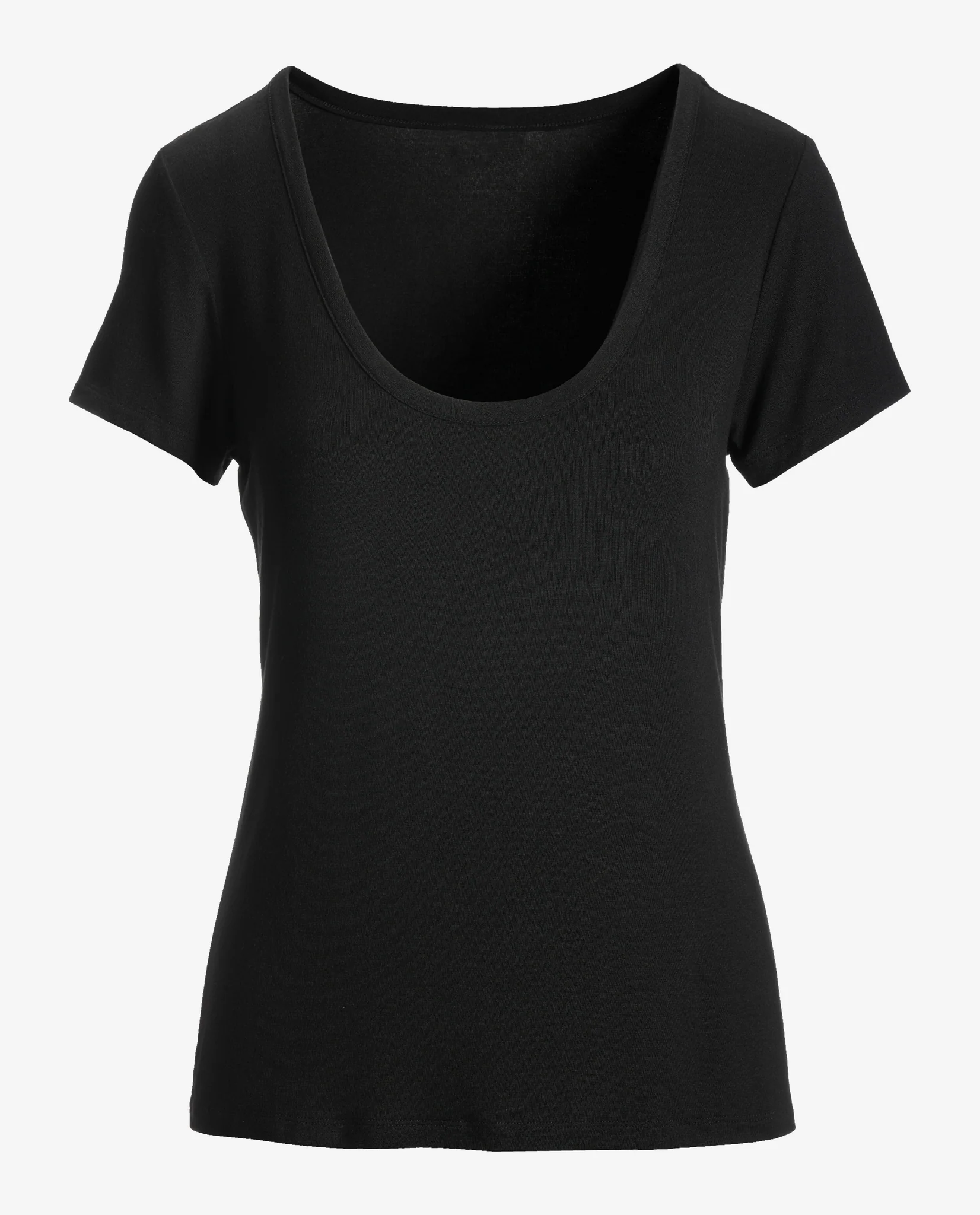 So Effortless Scoopneck T Shirt Black - Mycitystee