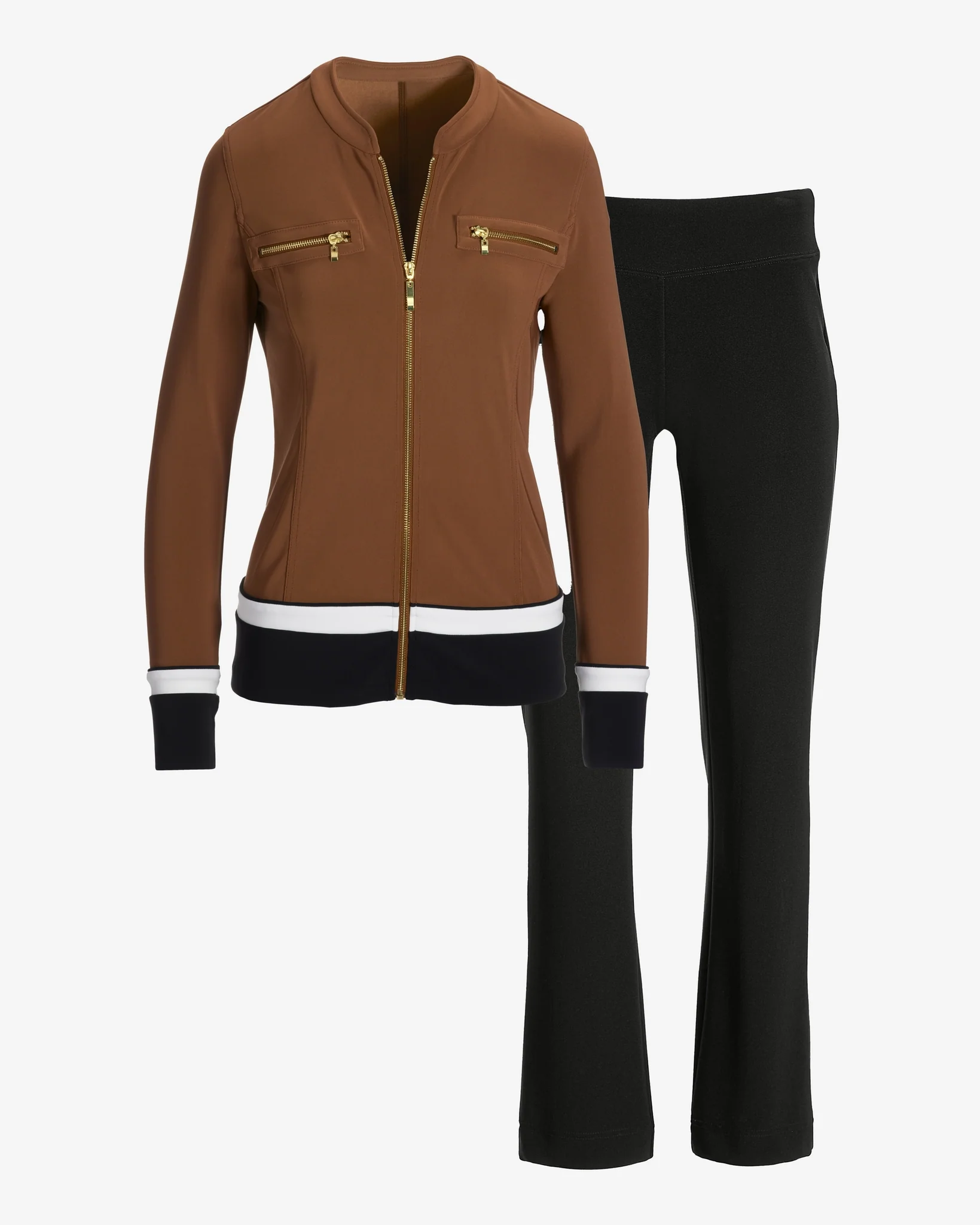 Beyond Travel Colorblock Chic Zipper Set Dachshund/Jet Black - Mycitystee