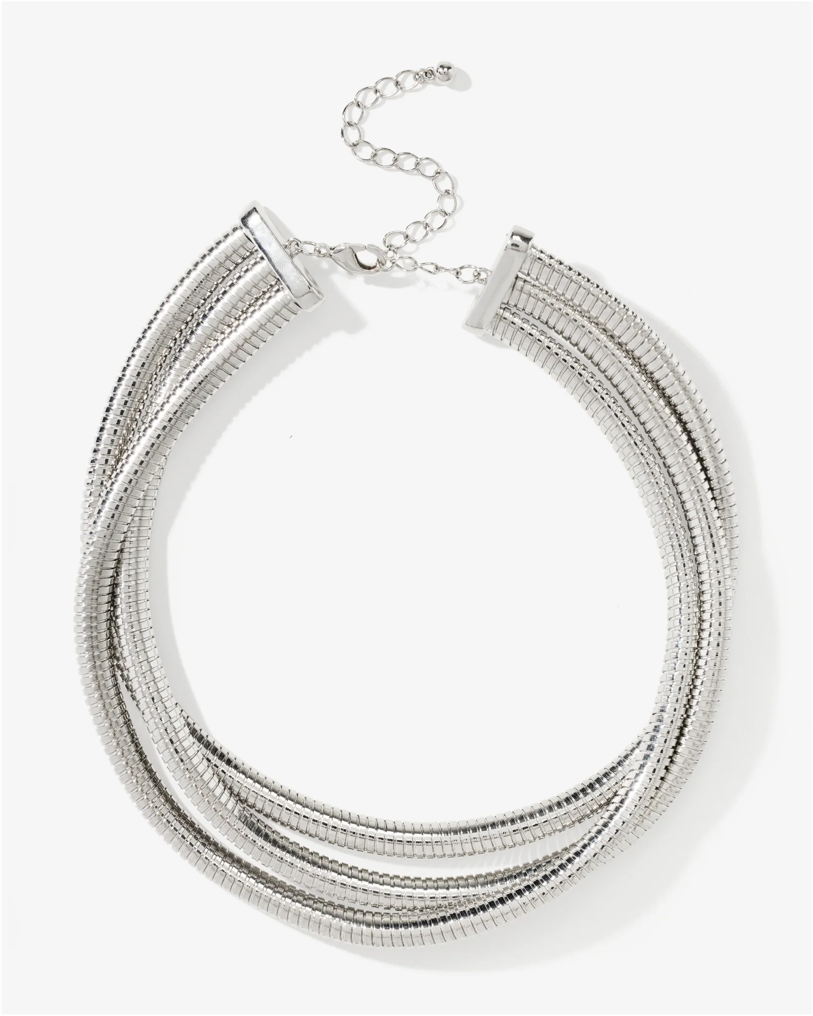 Slinky Layered Necklace Silver - Mycitystee