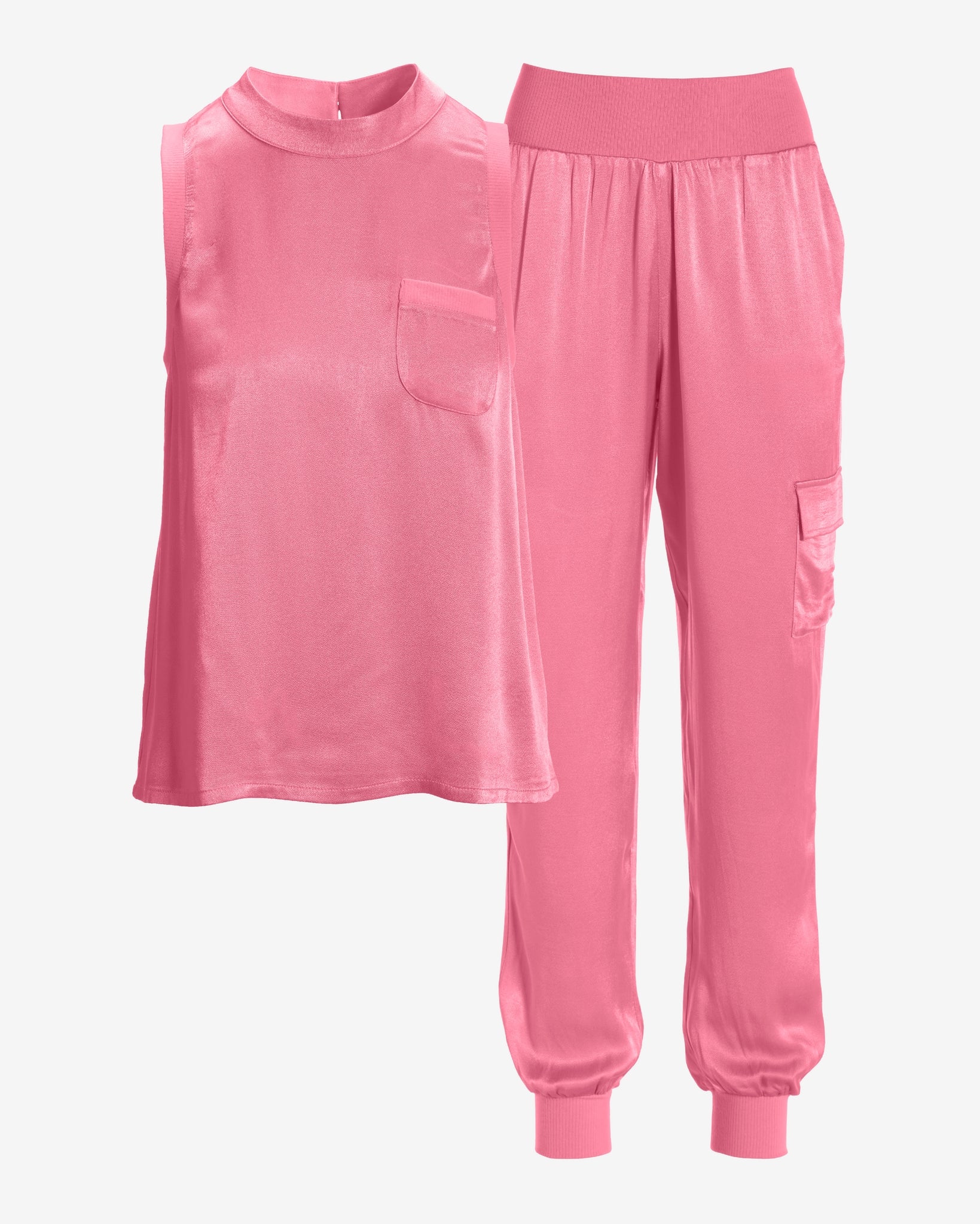 Charmeuse Cargo Set Aurora Pink - Mycitystee