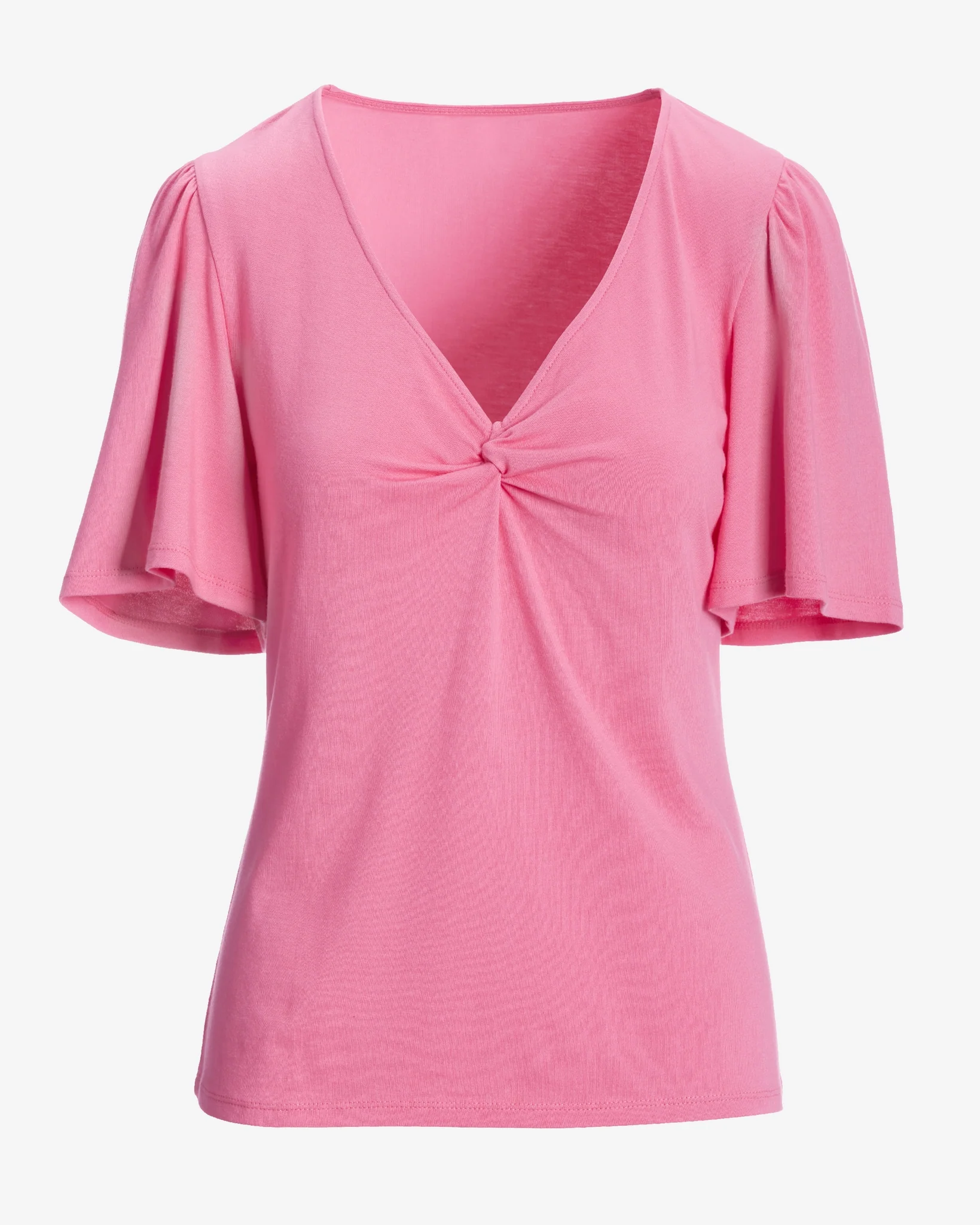 Short Sleeve Knot Tee Aurora Pink - Mycitystee