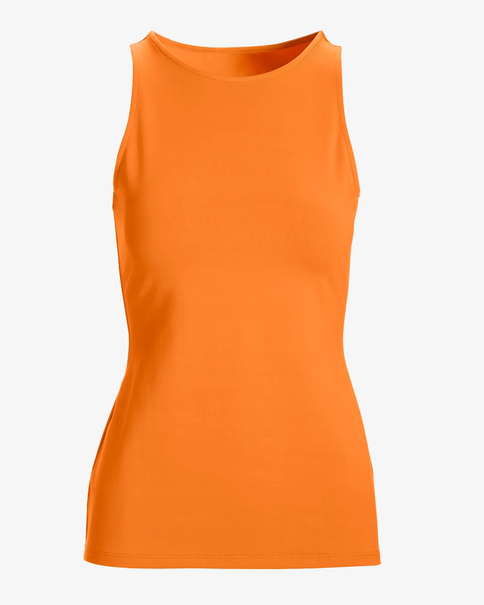 So Sexy High Neck Tank Knit Top Sun Orange - Mycitystee