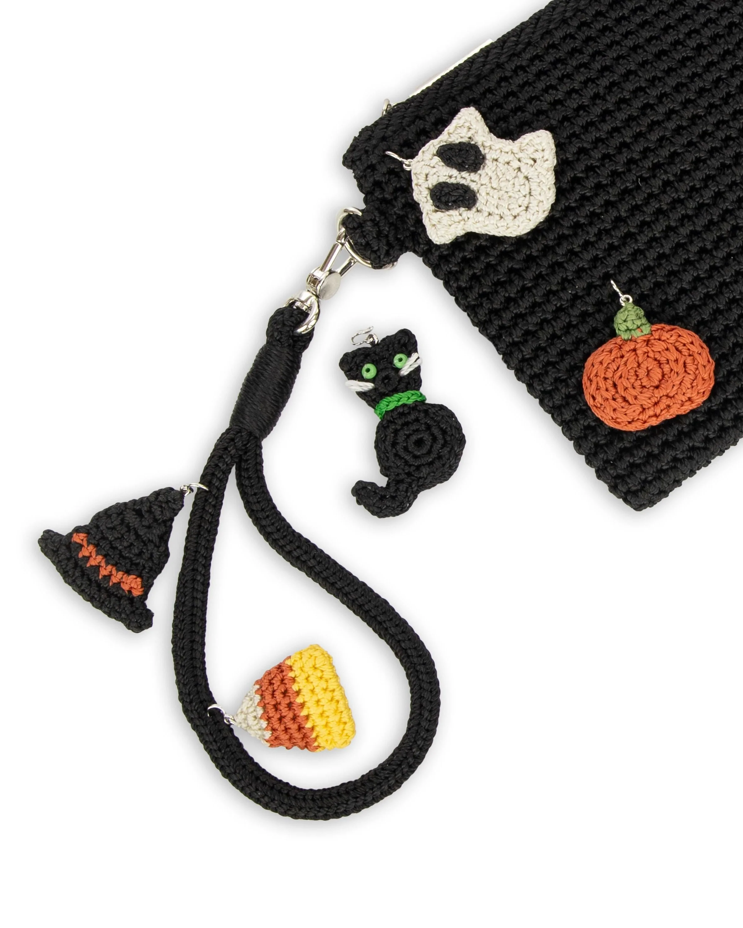 Vita Wristlet - Hand Crochet - Black - Mycitystee