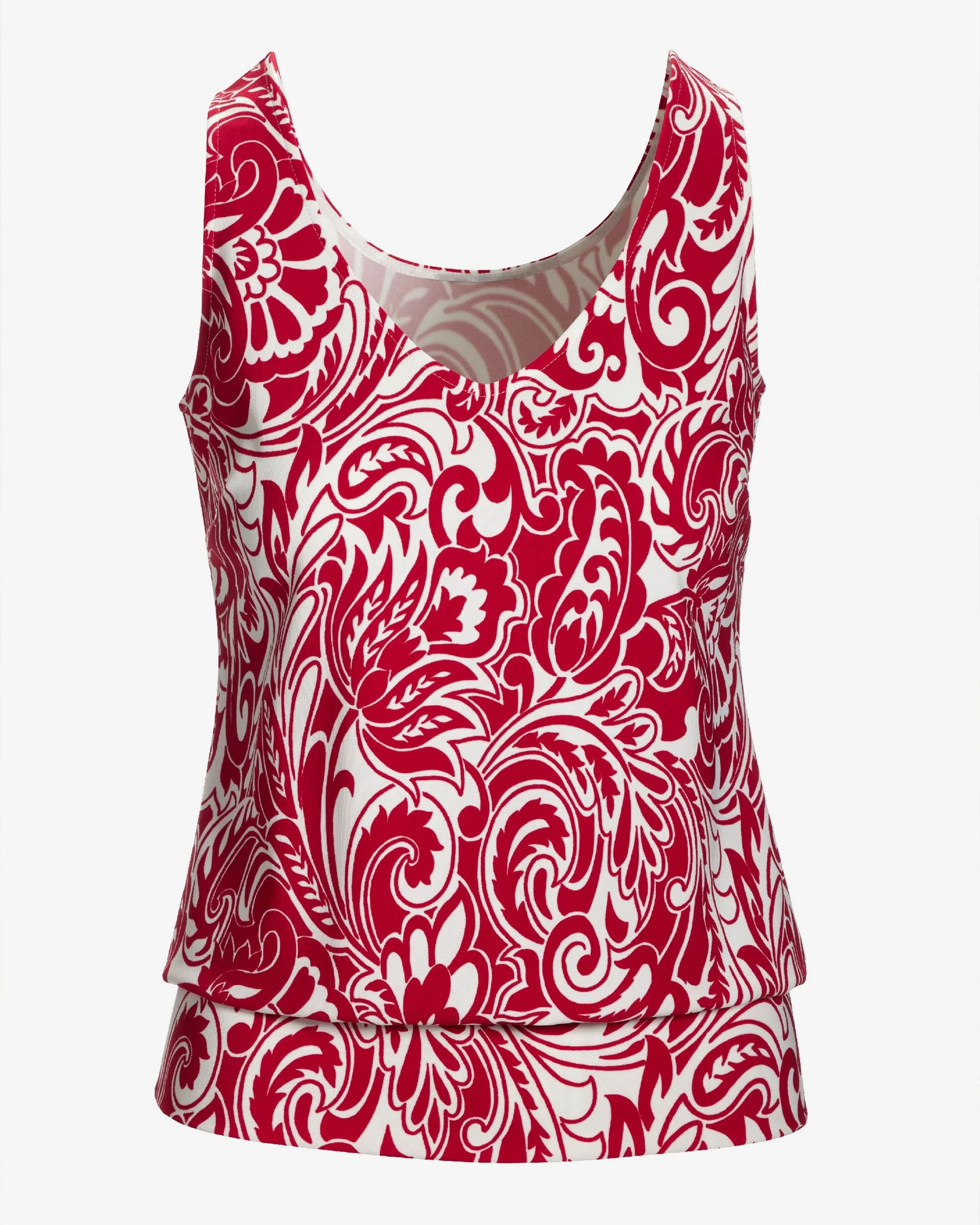 Beyond Travel Sleeveless Blouson Print Top Picnic Paisley - Mycitystee