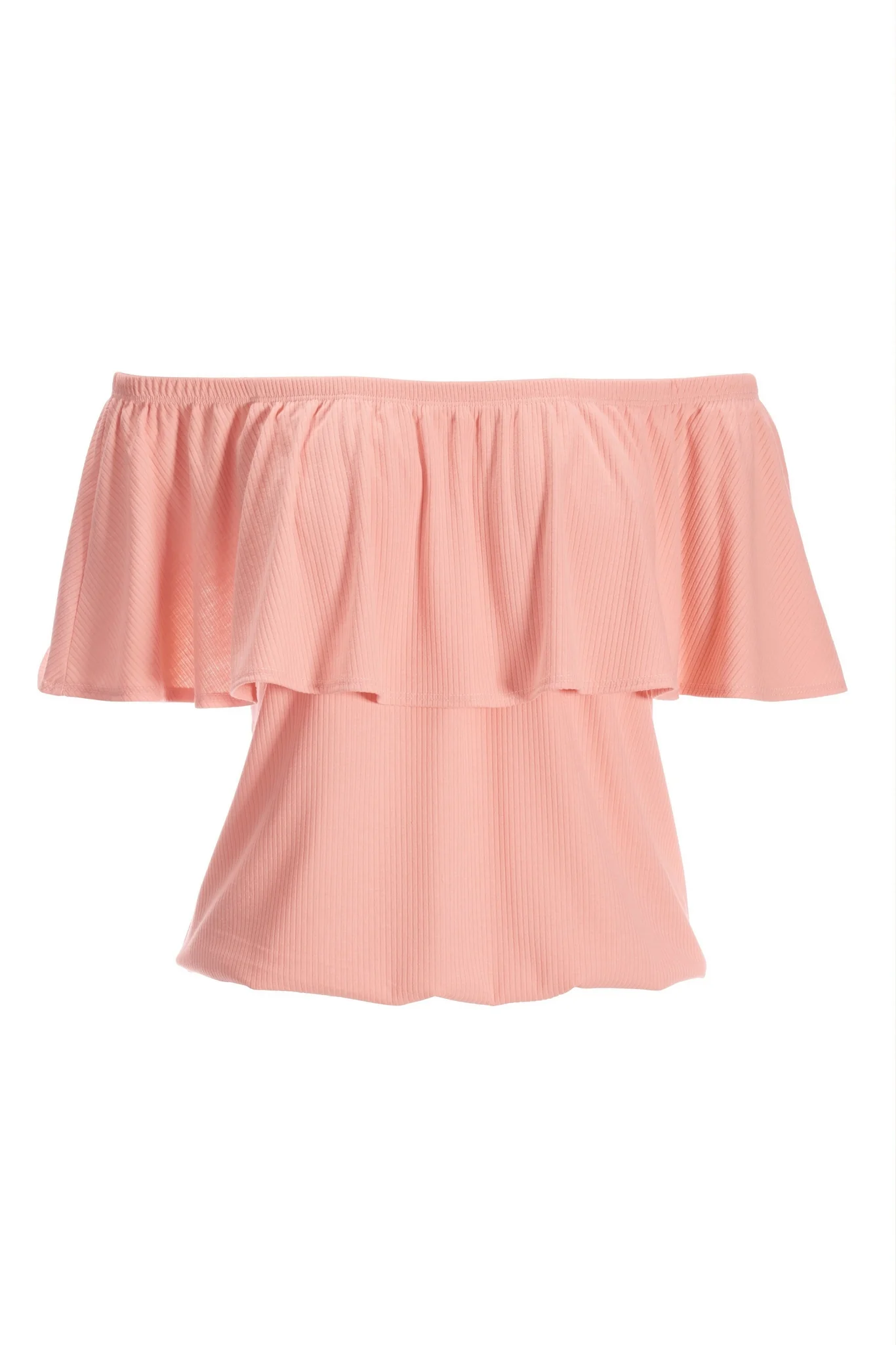 Rib Overlay Knit Top Pale Pink - Mycitystee