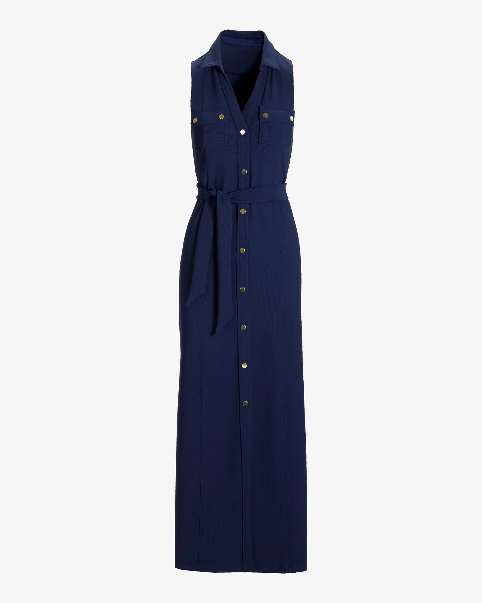 Beyond Travel Belted Maxi Dress Maritime Navy - Mycitystee