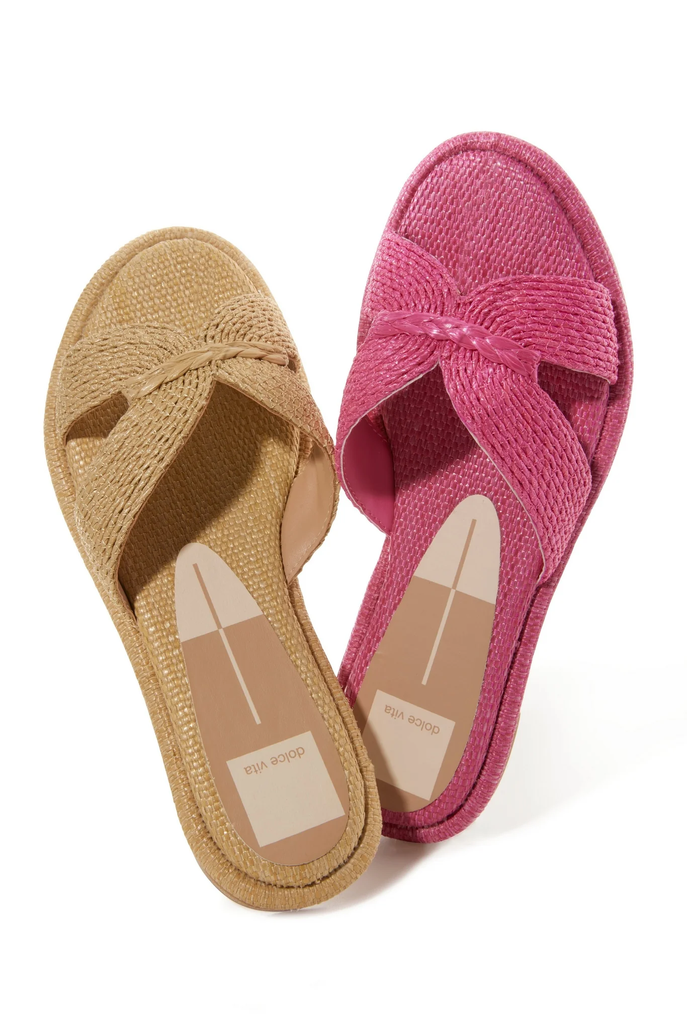 Raffia Slide Sandal Pink - Mycitystee