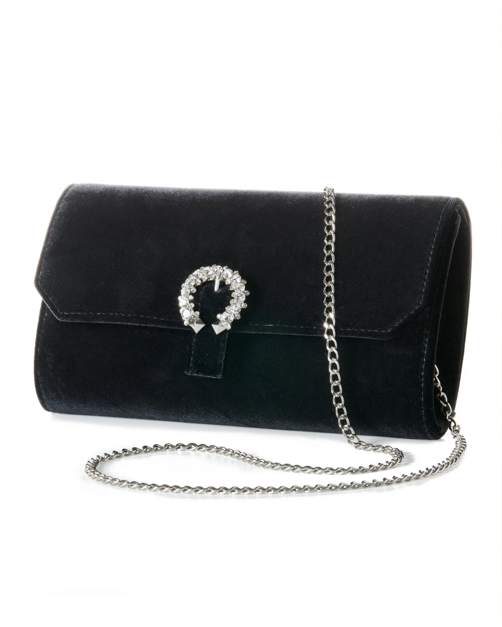 Velvet Embellished Clutch Black - Mycitystee