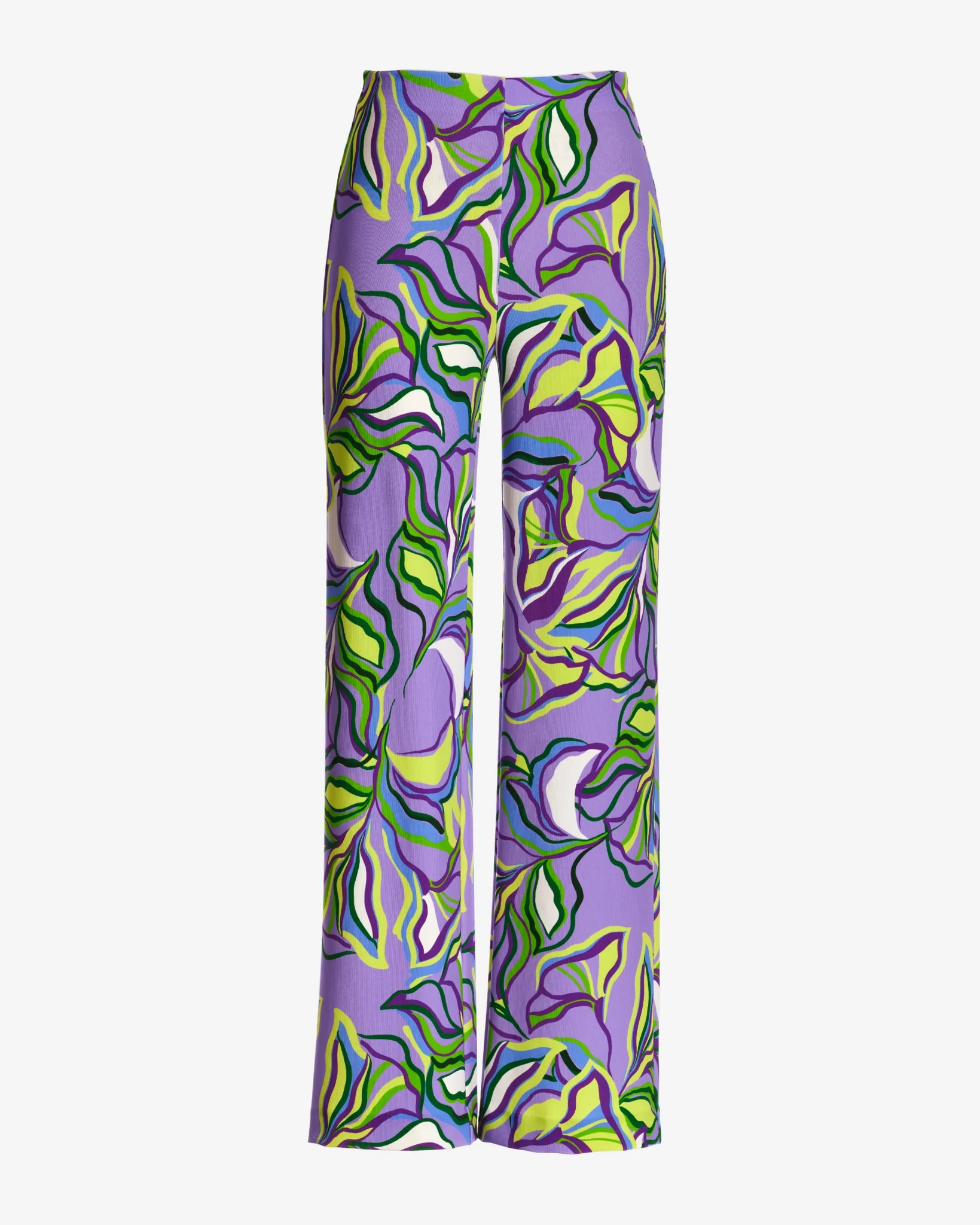 Beyond Travel Abstract Fleurs Print Palazzo Pant Purple - Mycitystee