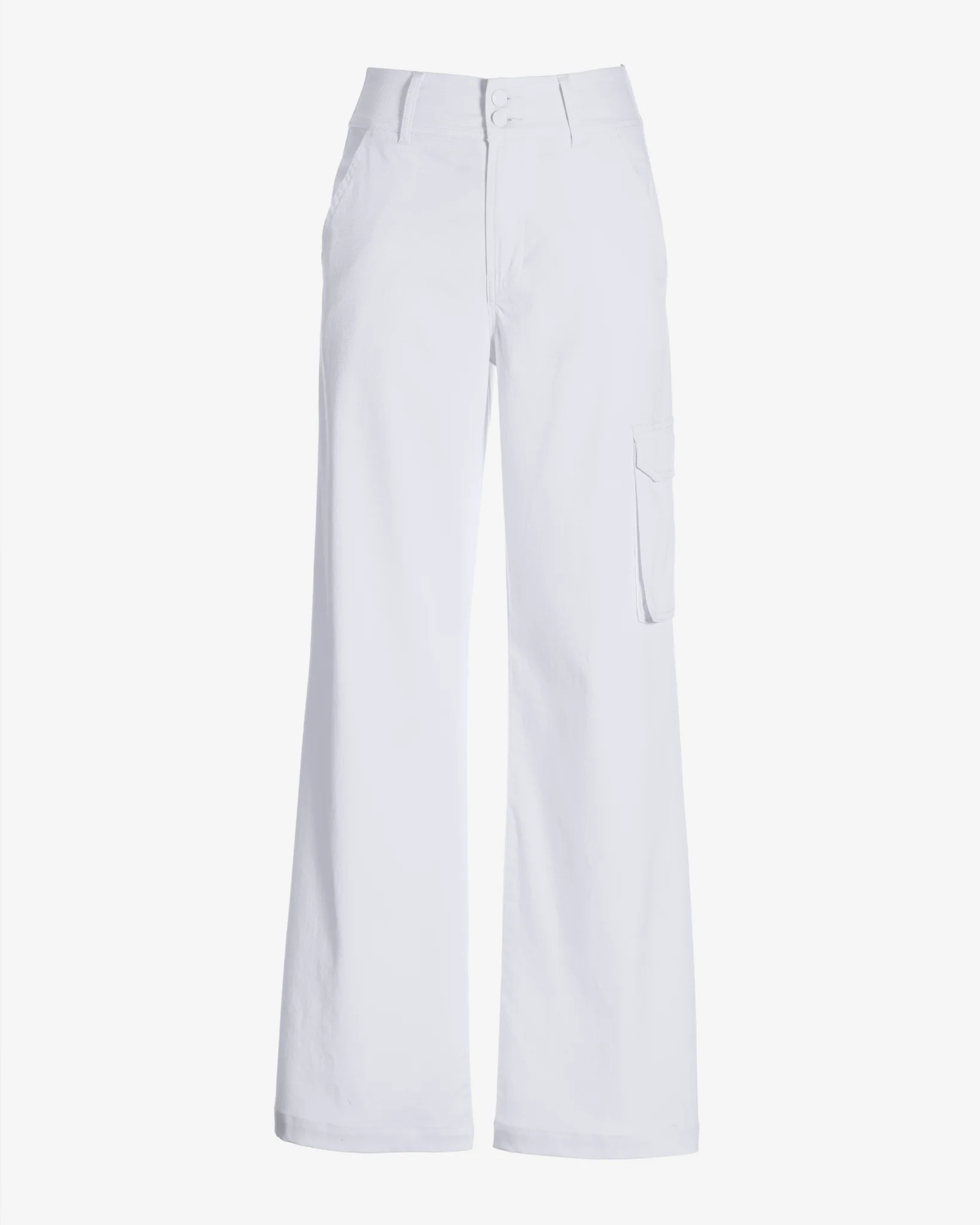 Malibu High Waist Wide Leg Cargo Pant White - Mycitystee