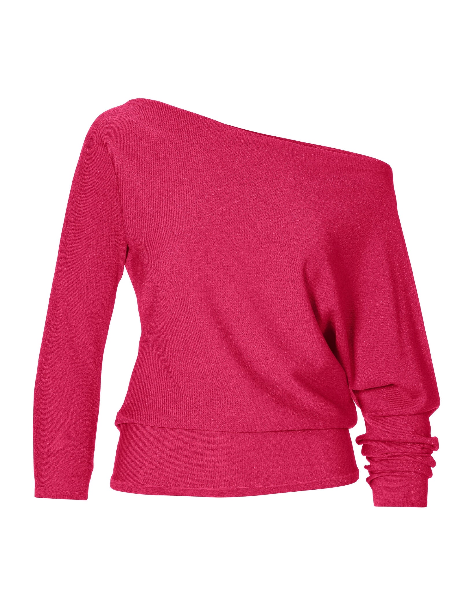 Metallic Slouchy Sweater Hot Pink - Mycitystee