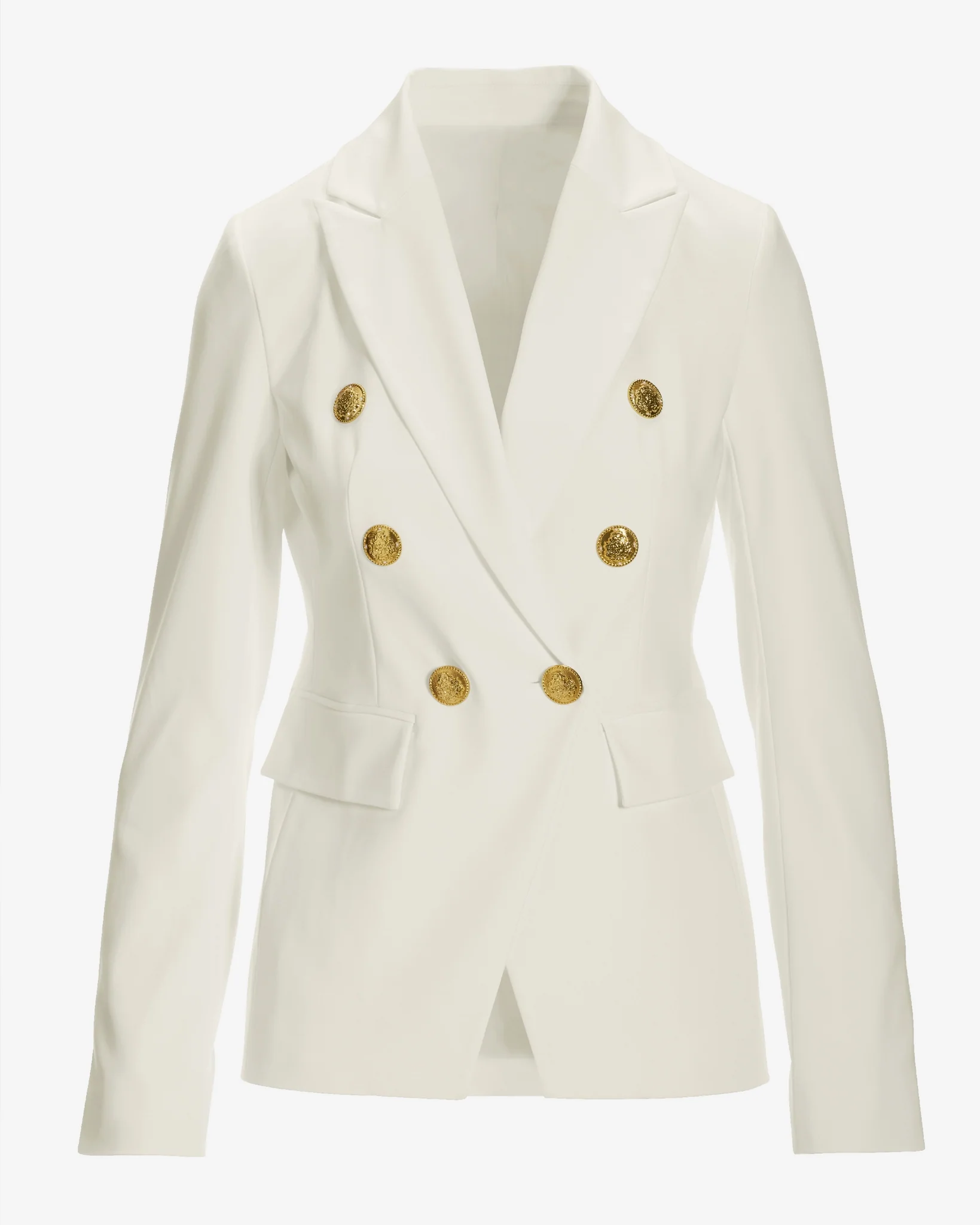 Modern Double-Breasted Blazer Ivory - Mycitystee