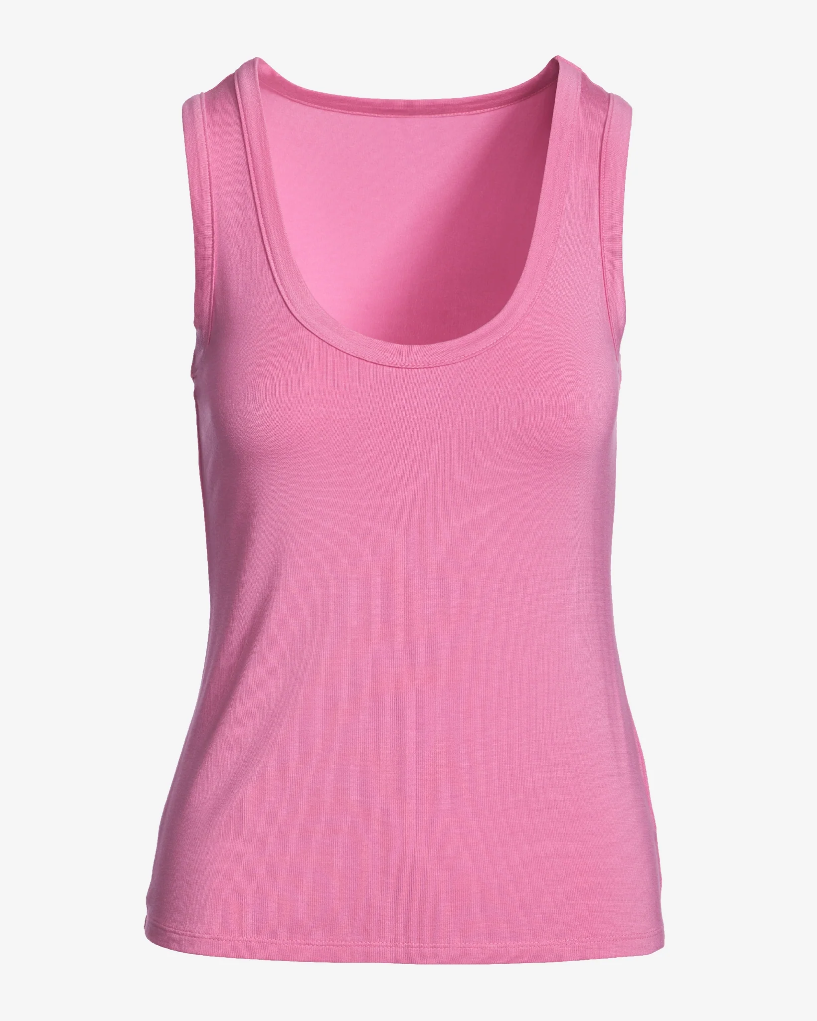 So Effortless Scoop-Neck Tank Top Fuchsia Pink - Mycitystee