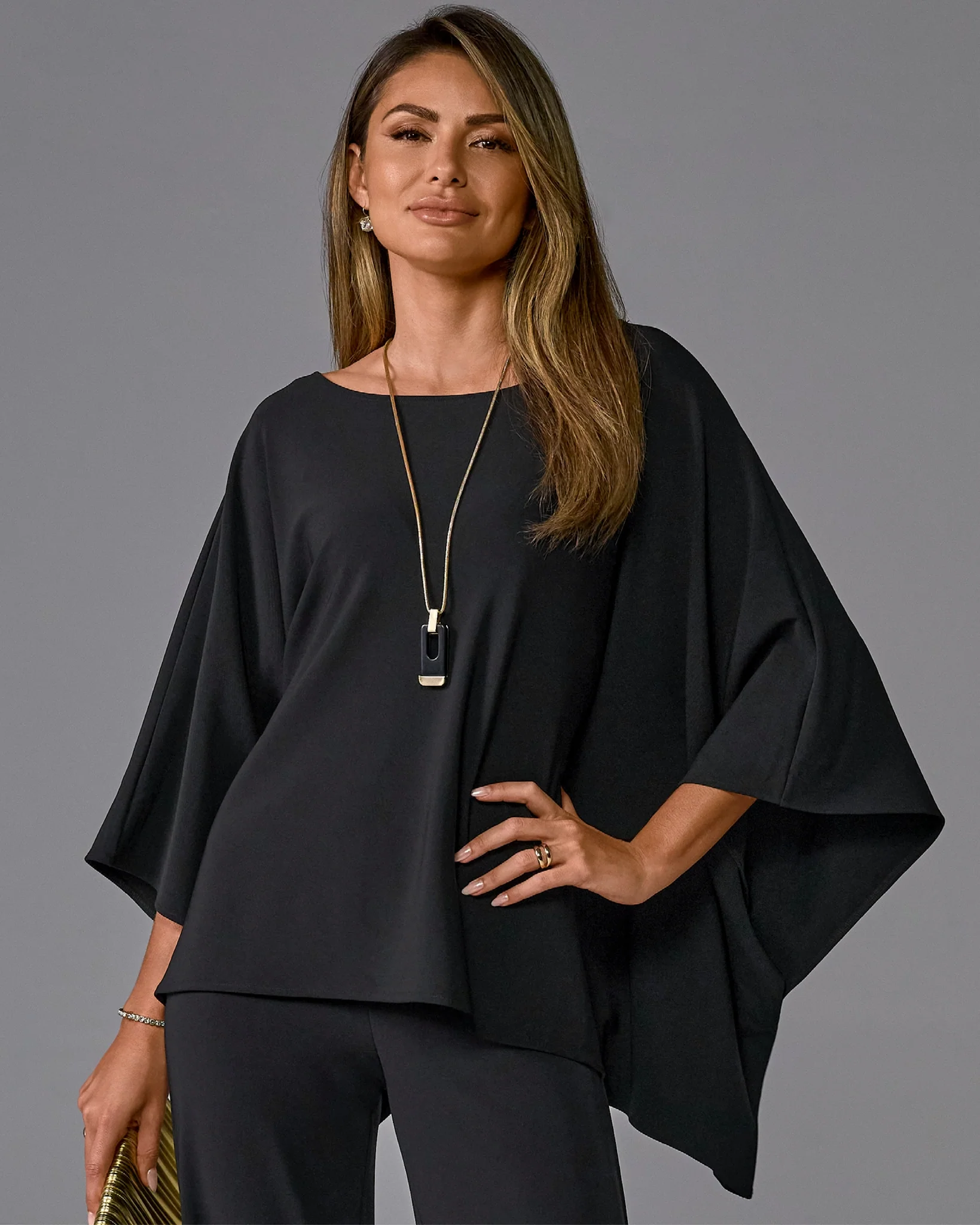 Beyond Travel Classic Poncho Jet Black - Mycitystee