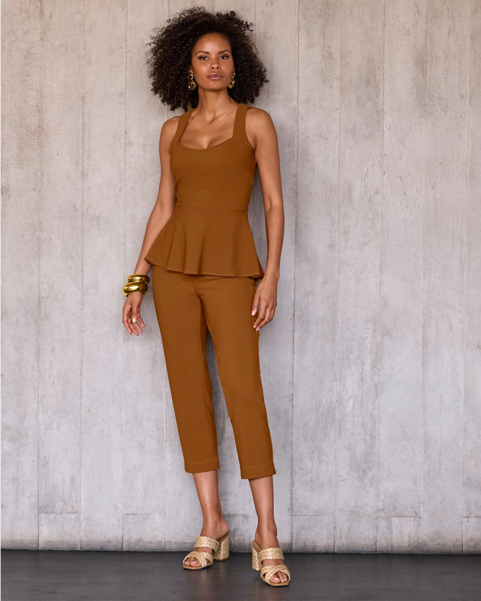 Raffia Band Block Heel Natural - Mycitystee