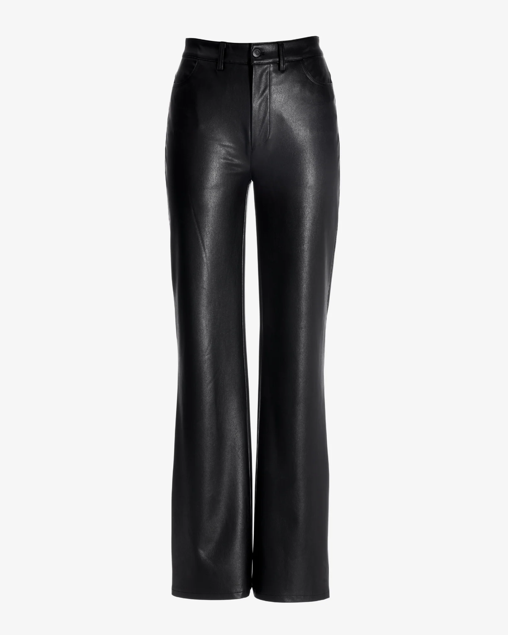 Malibu Faux Leather Wide Leg Five Pocket Pant Black - Mycitystee