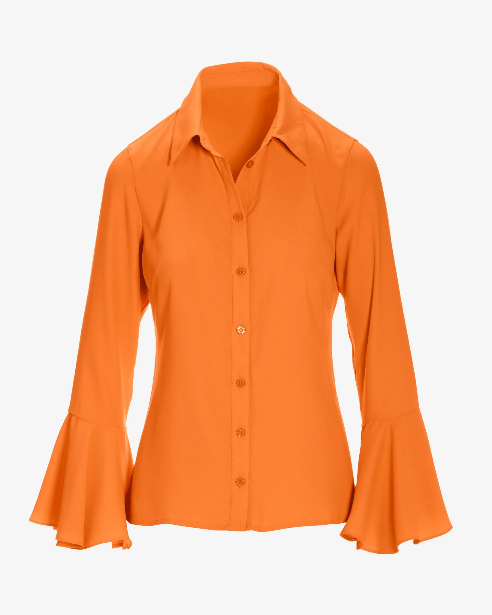 Alexa Flare Sleeve Shirt Nectarine - Mycitystee