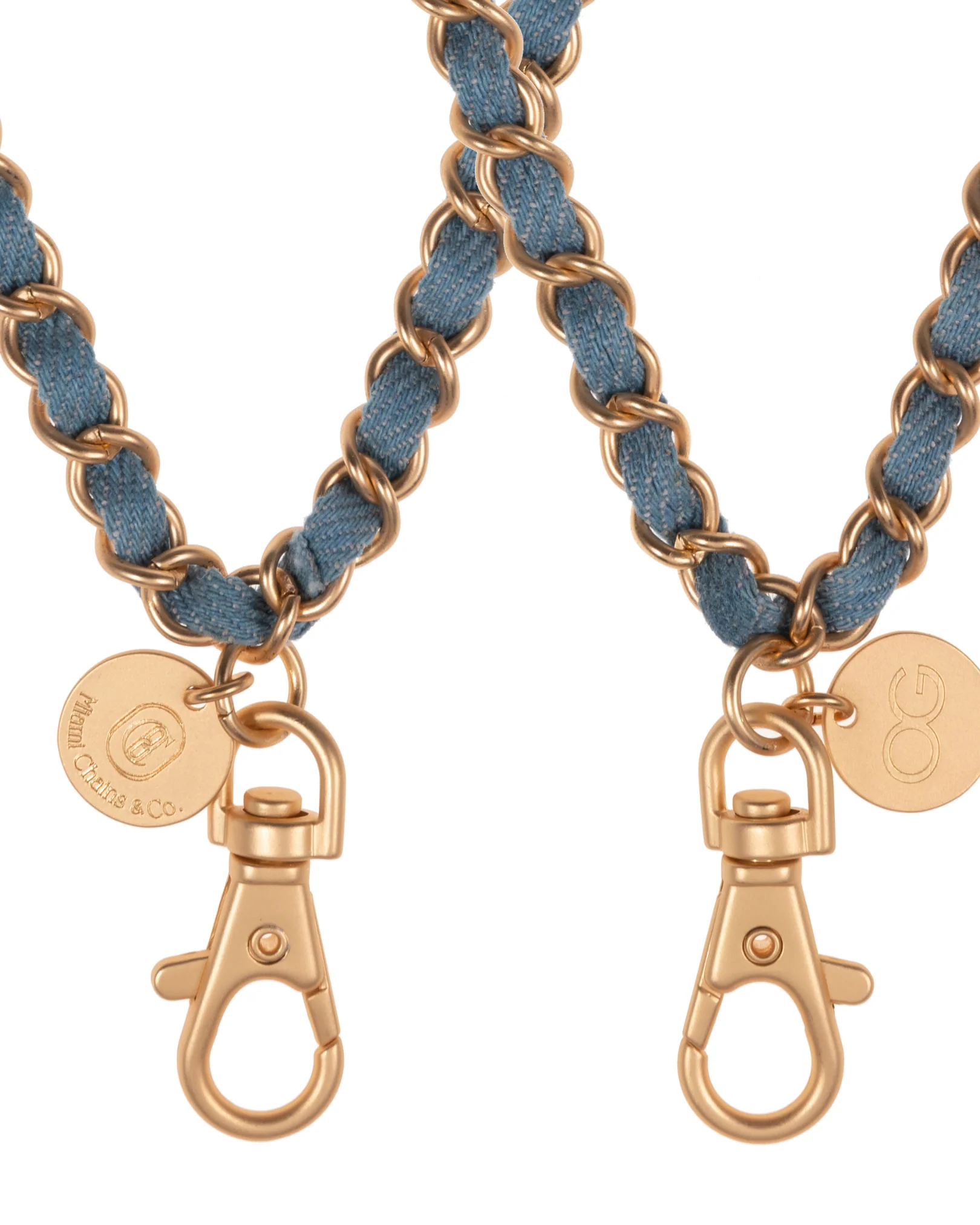 Denim Dream x Matte Gold Phone Wristlet - Mycitystee