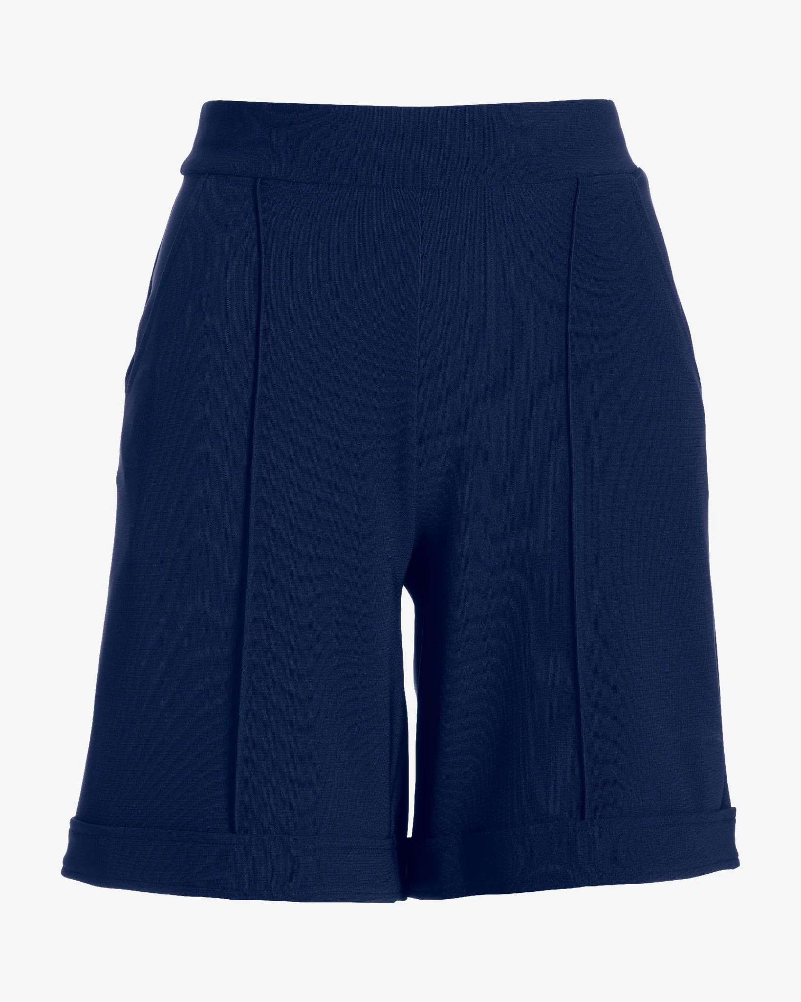 Beyond Travel 7 Inch Cuffed Trouser Shorts Maritime Navy - Mycitystee