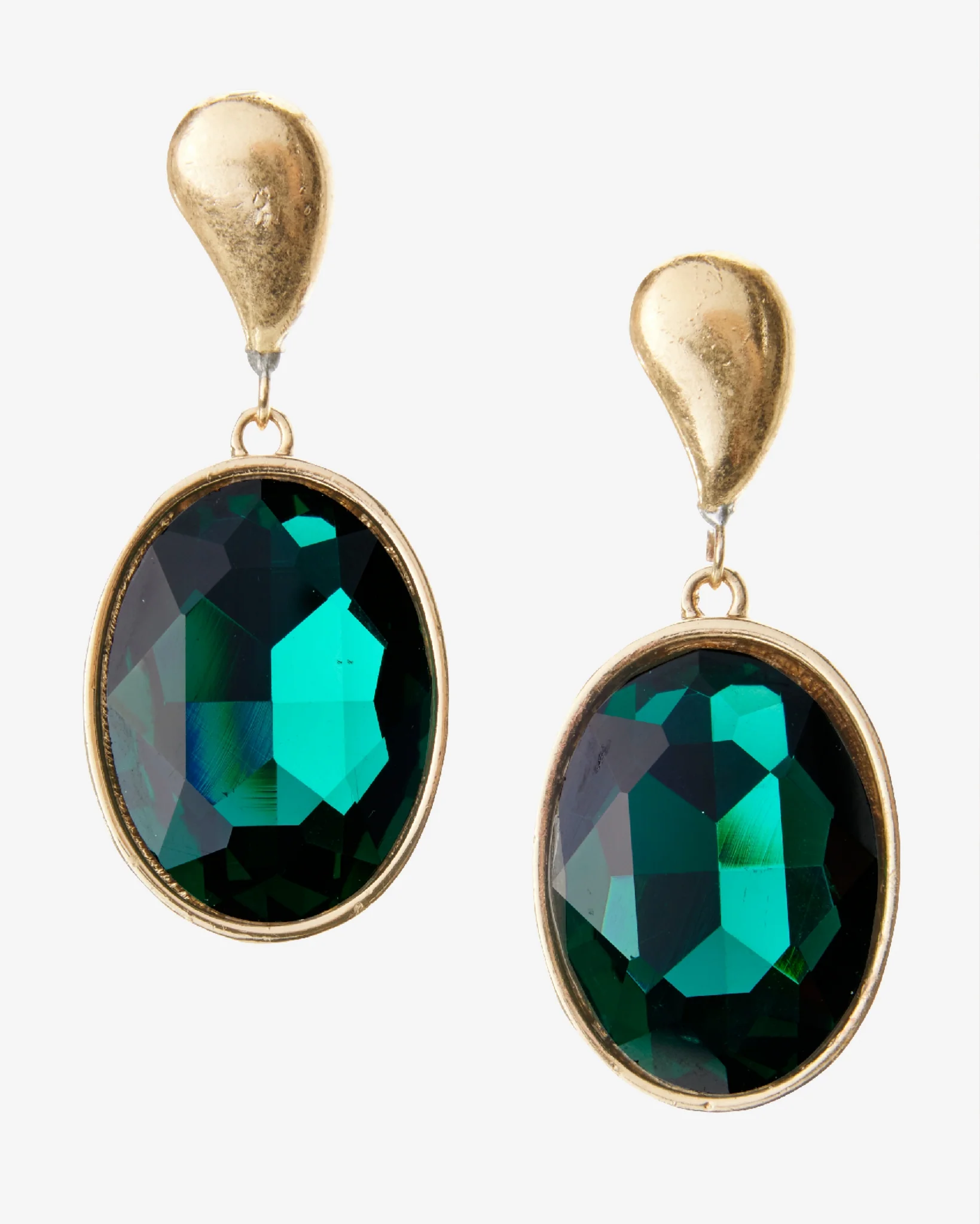 Gem Drop Earring Emerald - Mycitystee