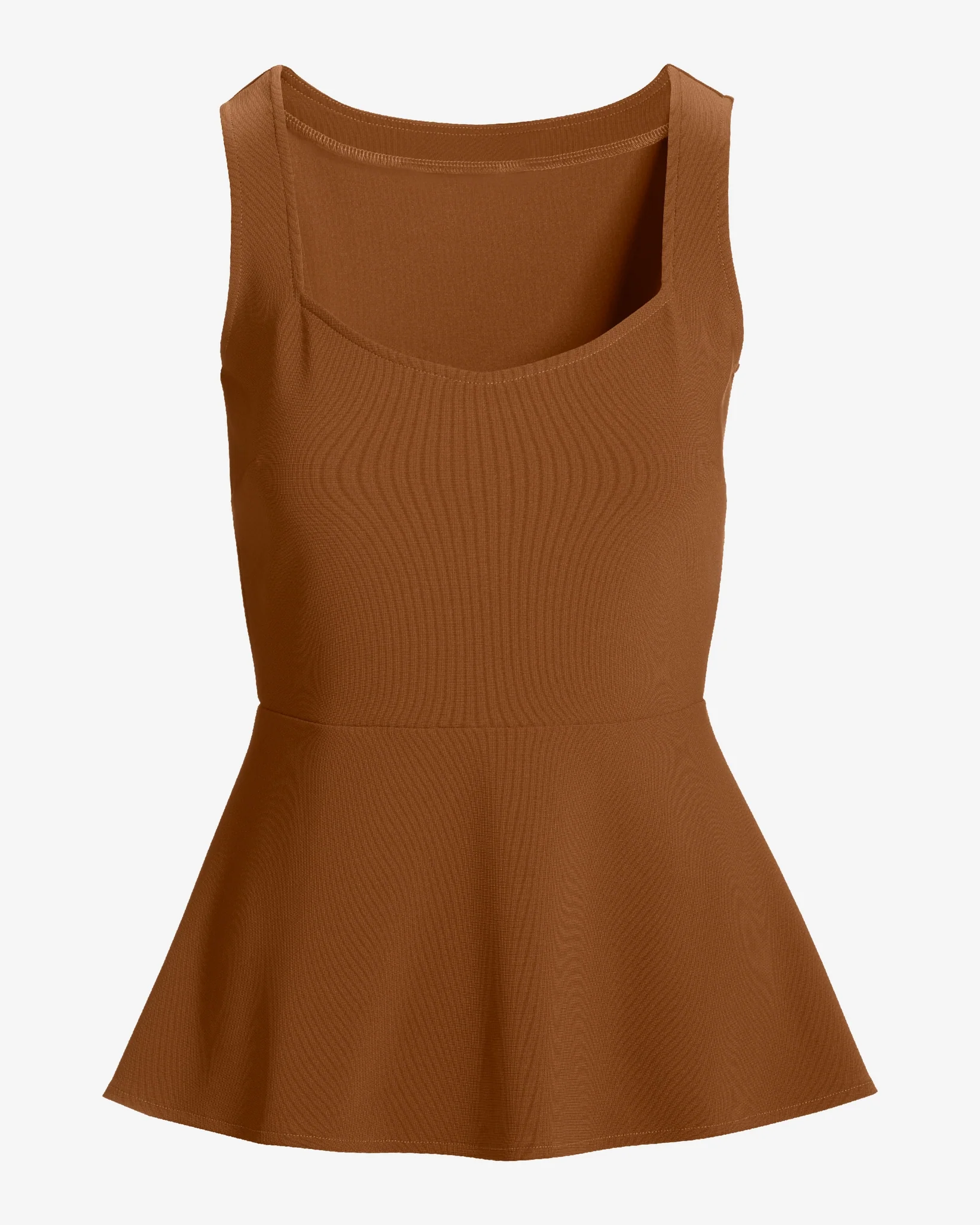 Beyond Travel Sleeveless Peplum Top Toffee - Mycitystee