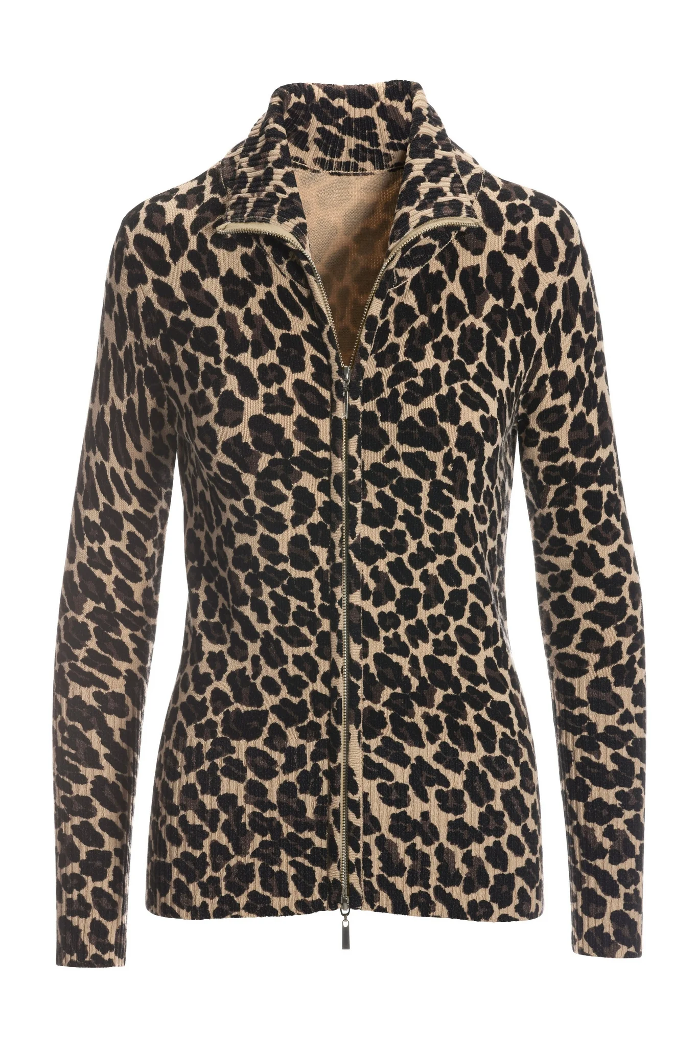 Leopard Zip Up Cardigan Multi - Mycitystee