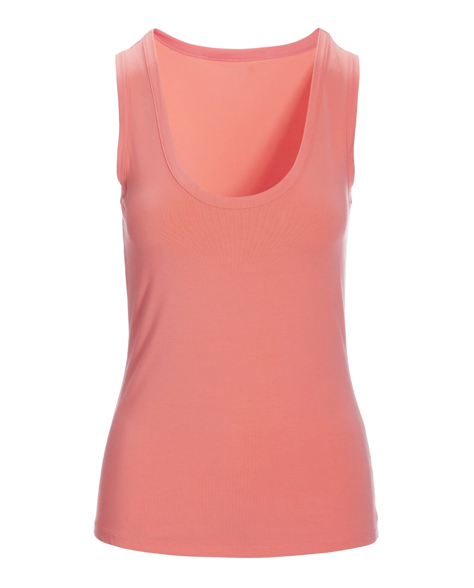 So Effortless Scoop-Neck Tank Top Burnt Coral - Mycitystee