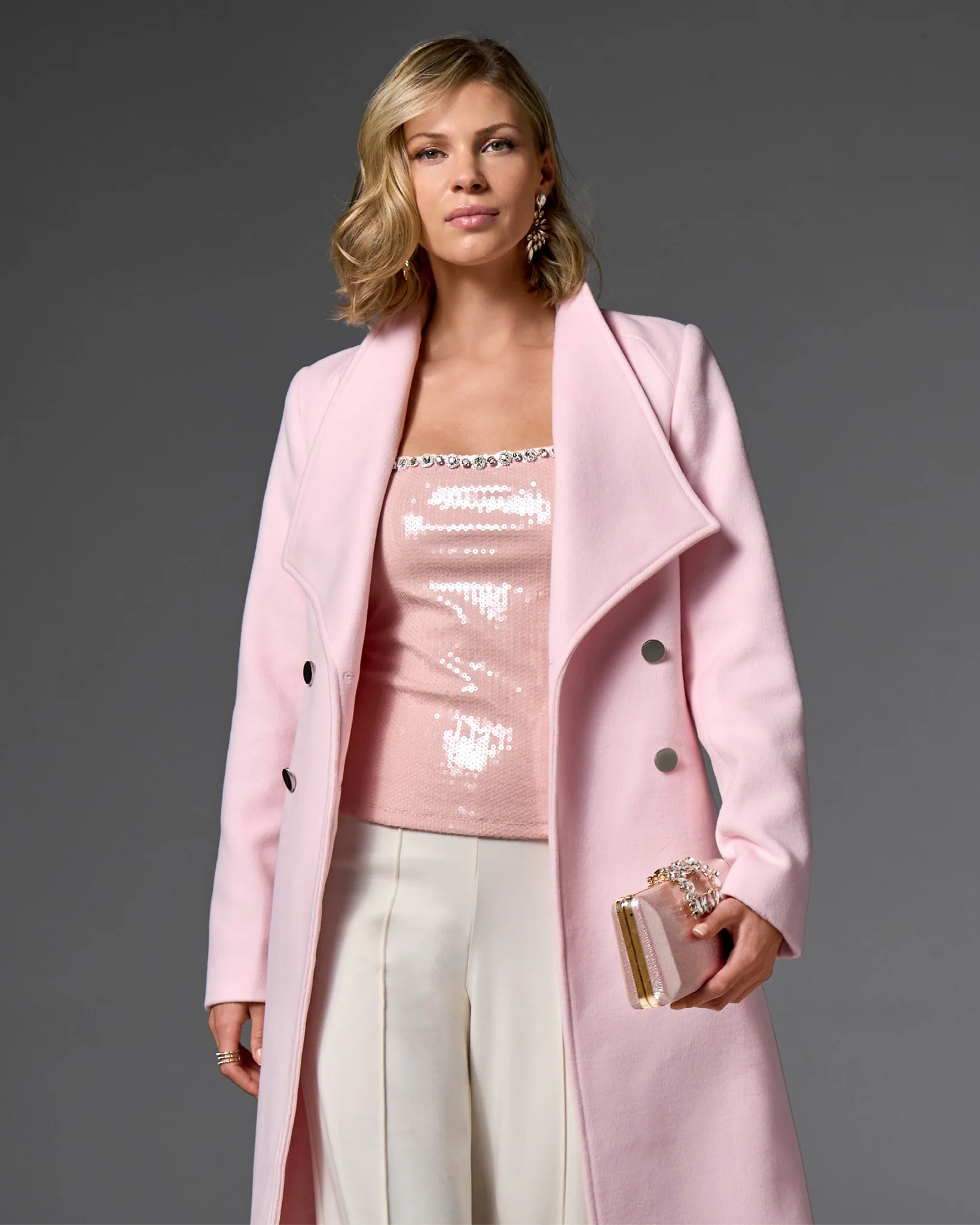 Glitter and Crystal Clutch Pink - Mycitystee