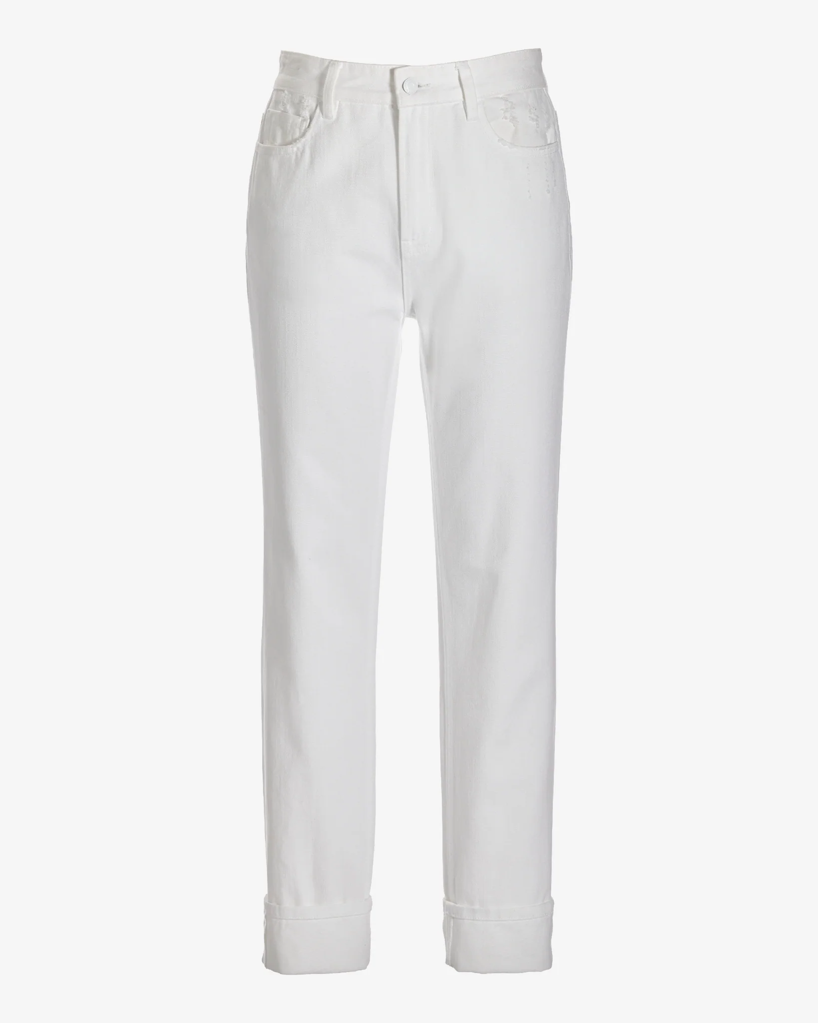 Newport Relaxed Cuffed Jean White - Mycitystee