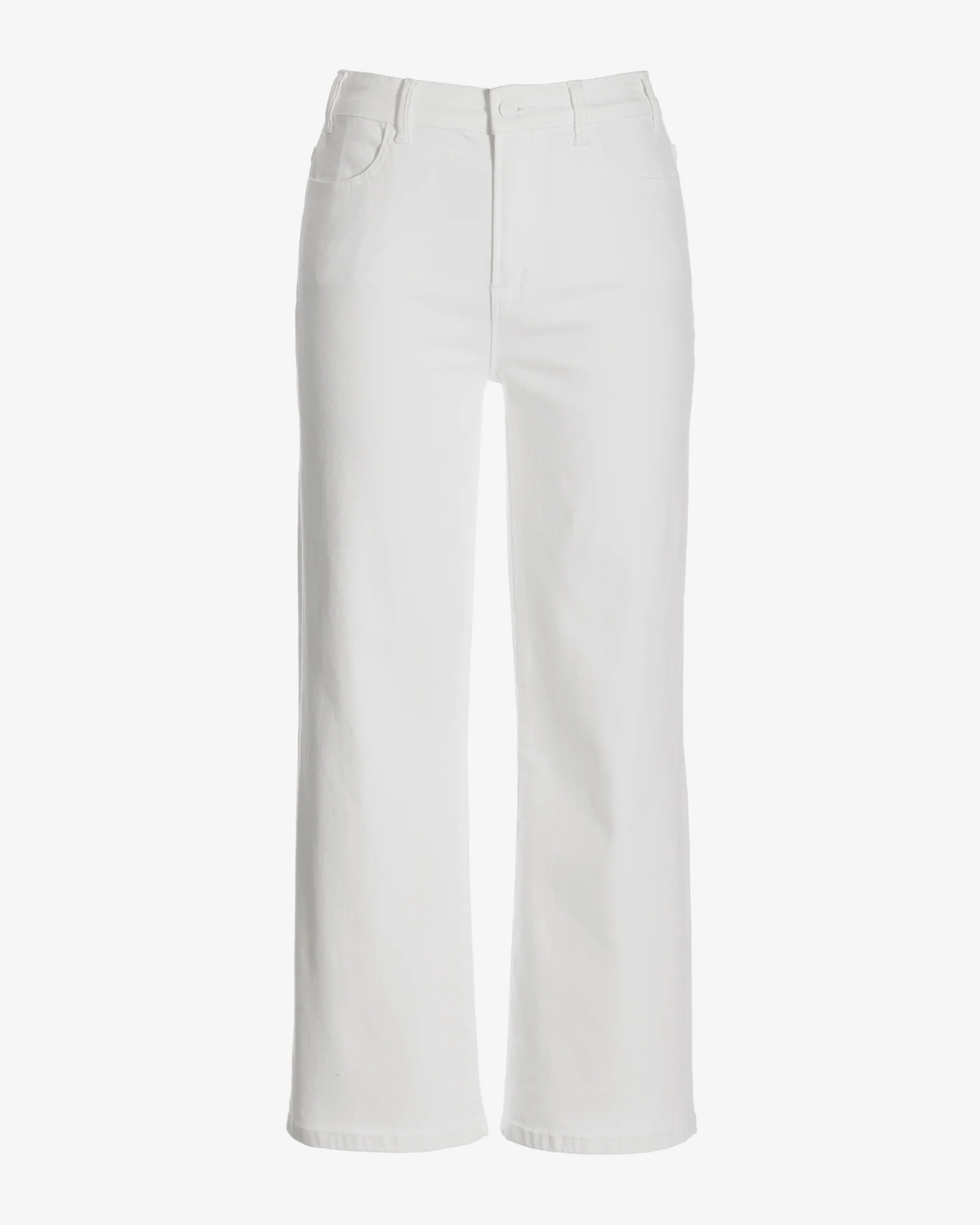 Malibu Wide Leg Cropped Jean White - Mycitystee