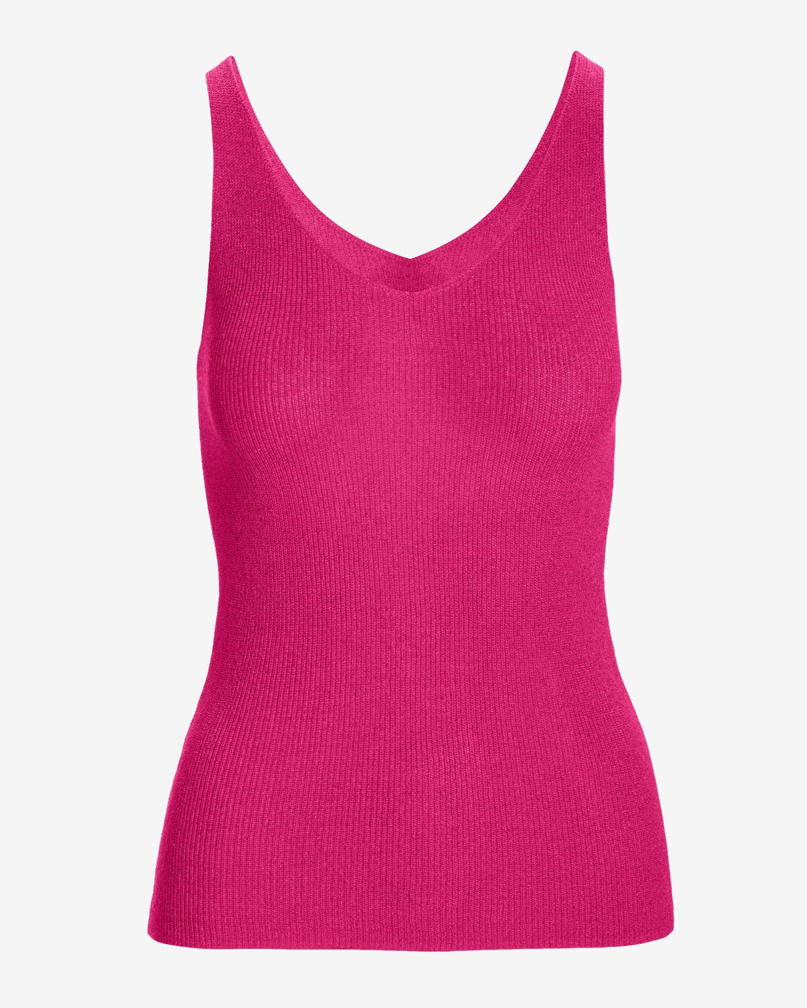 Metallic V Neck Sweater Tank Blossom - Mycitystee