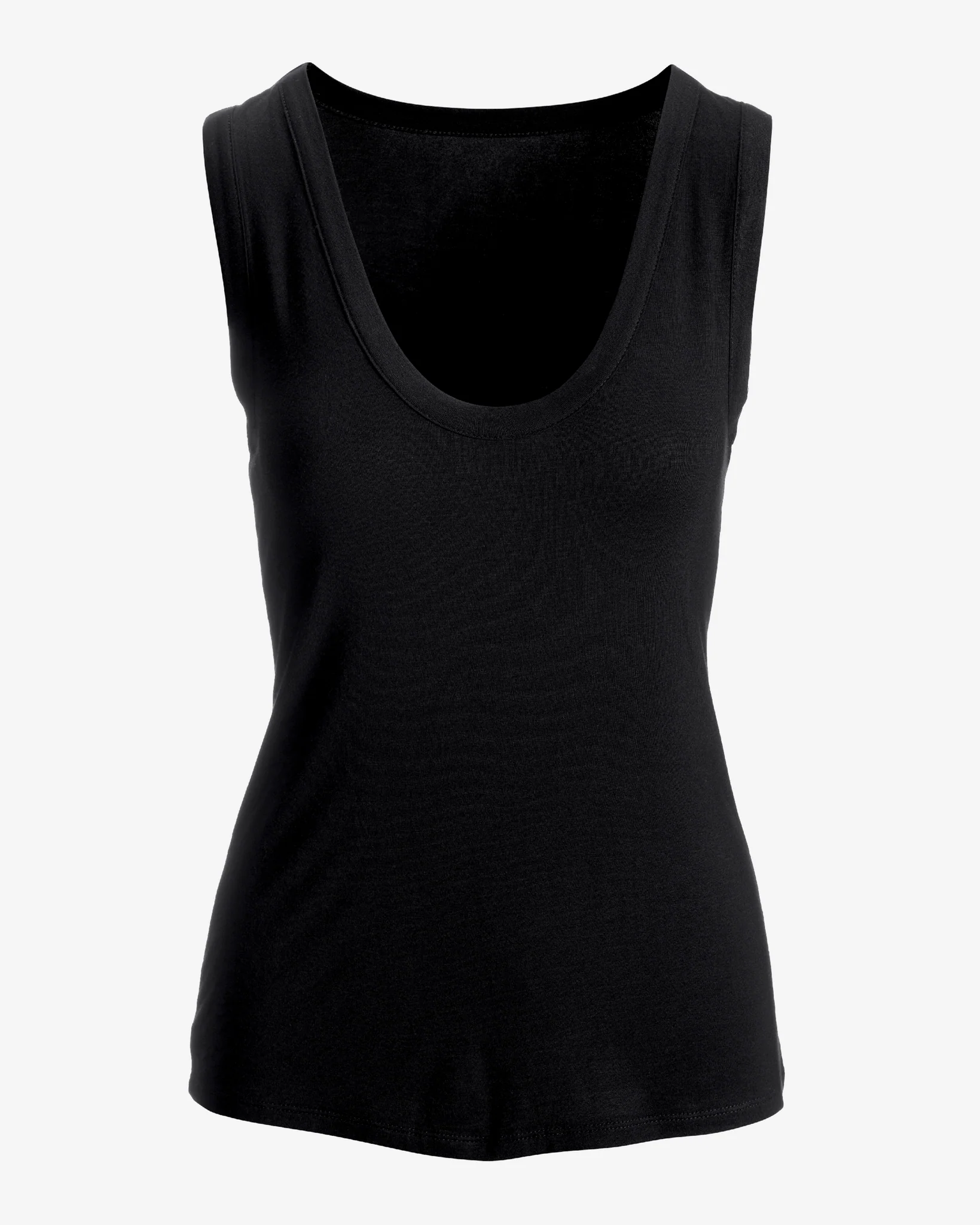 So Effortless Scoop-Neck Tank Top Black - Mycitystee