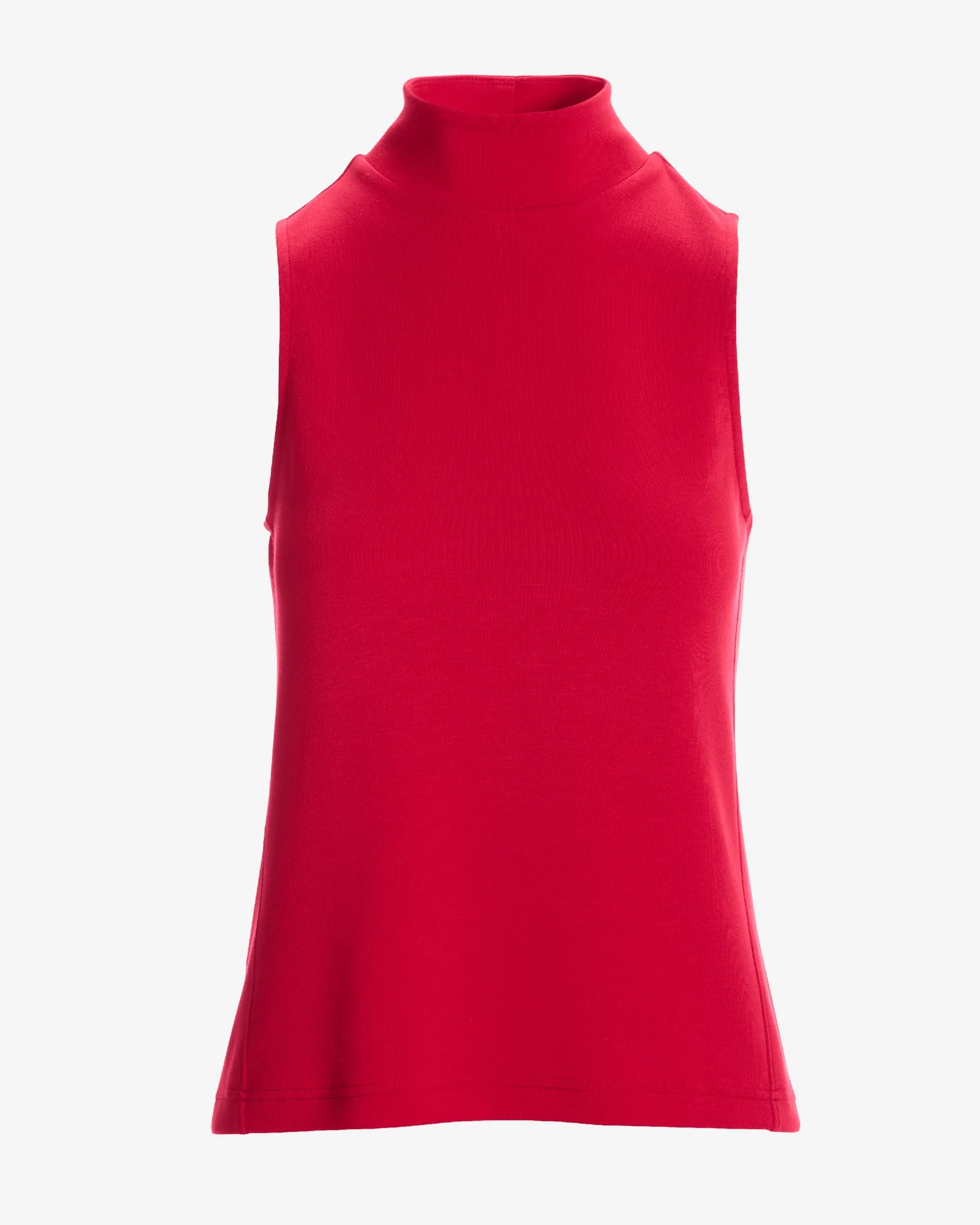 Luxe Lounge Mock Neck Top Racing Red - Mycitystee