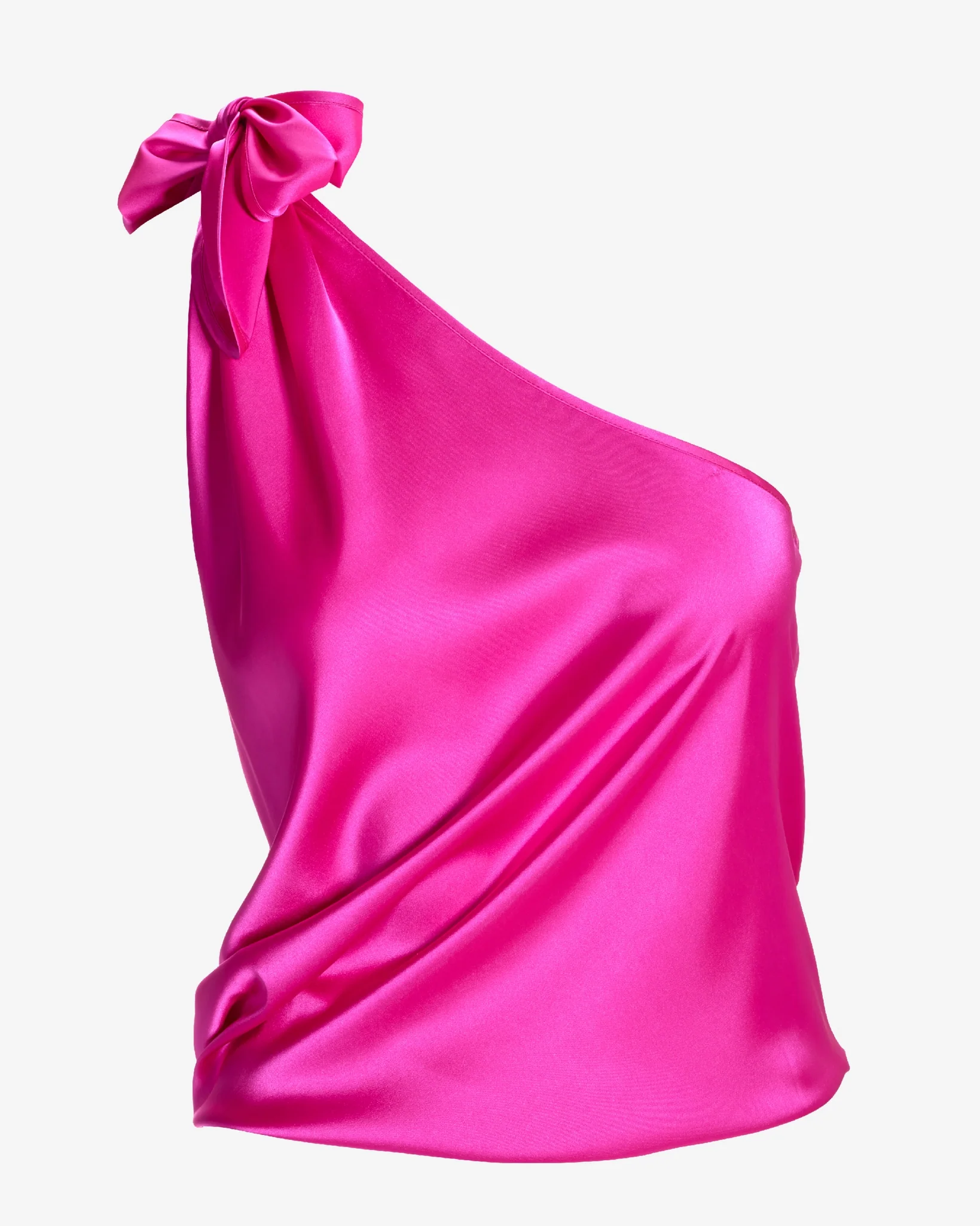 Bella Versatile Charmeuse Blouse Hot Pink - Mycitystee