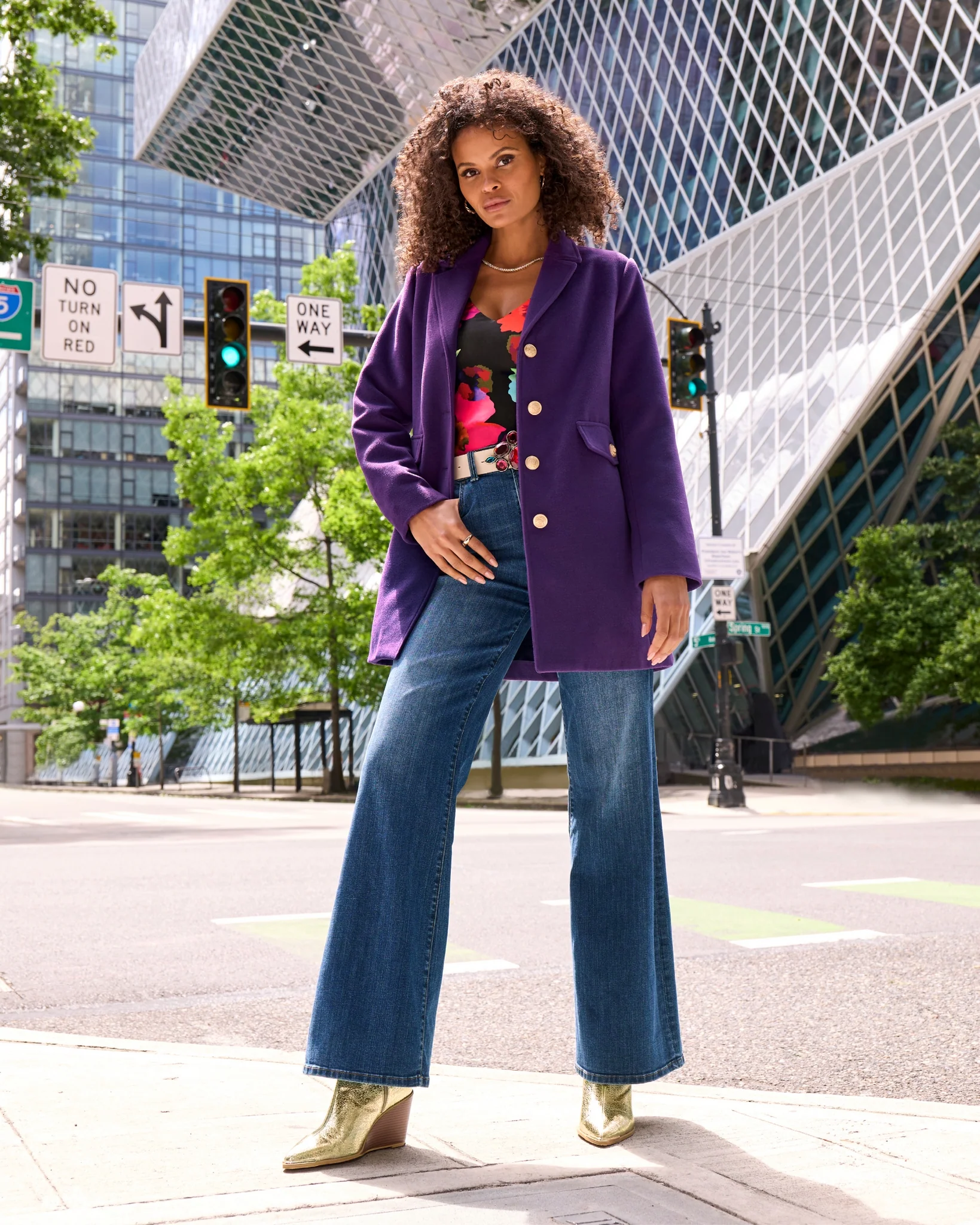 Metallic Wedge Bootie Gold - Mycitystee