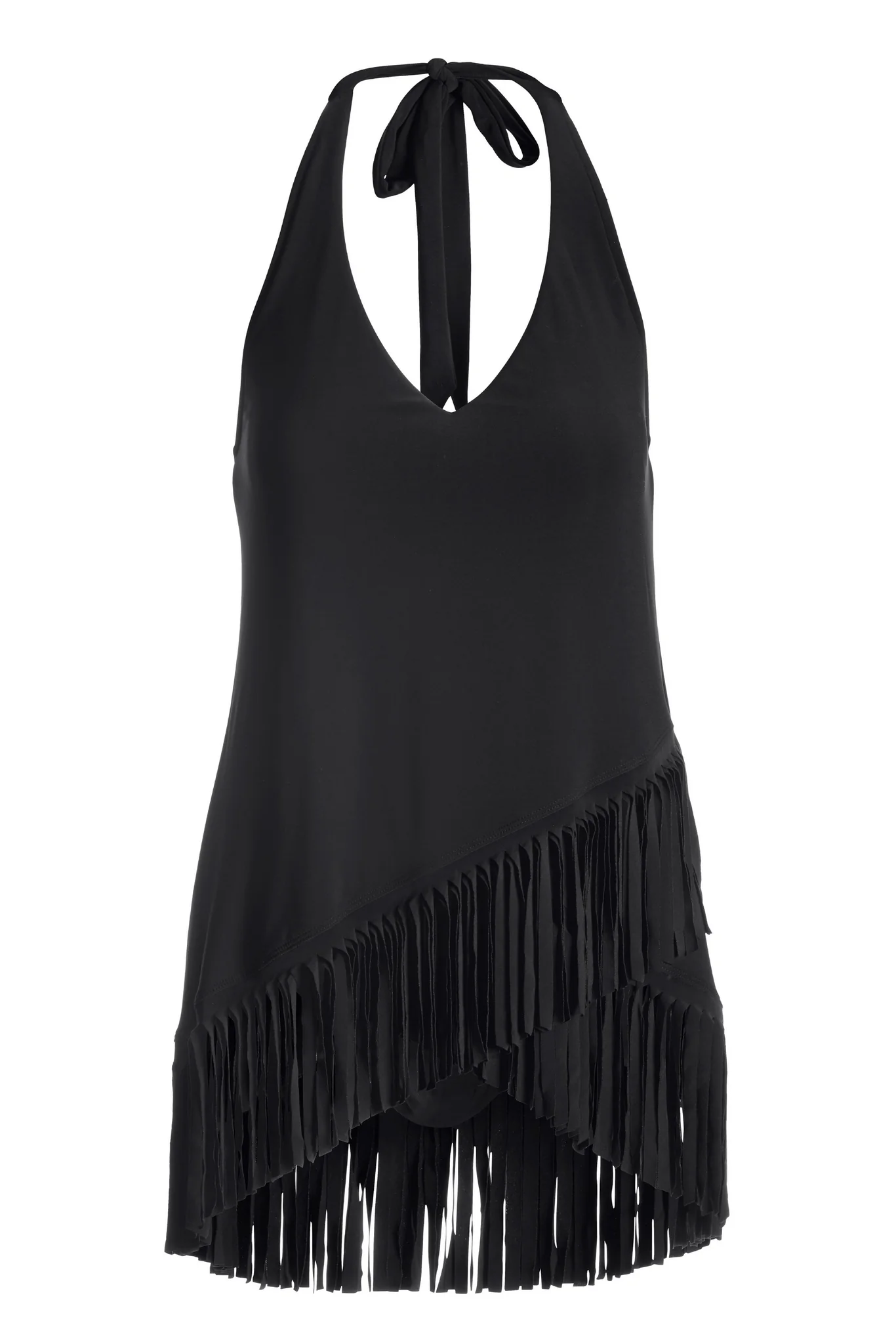 ONE PIECE FRINGE SWIM DRESS Black - Mycitystee