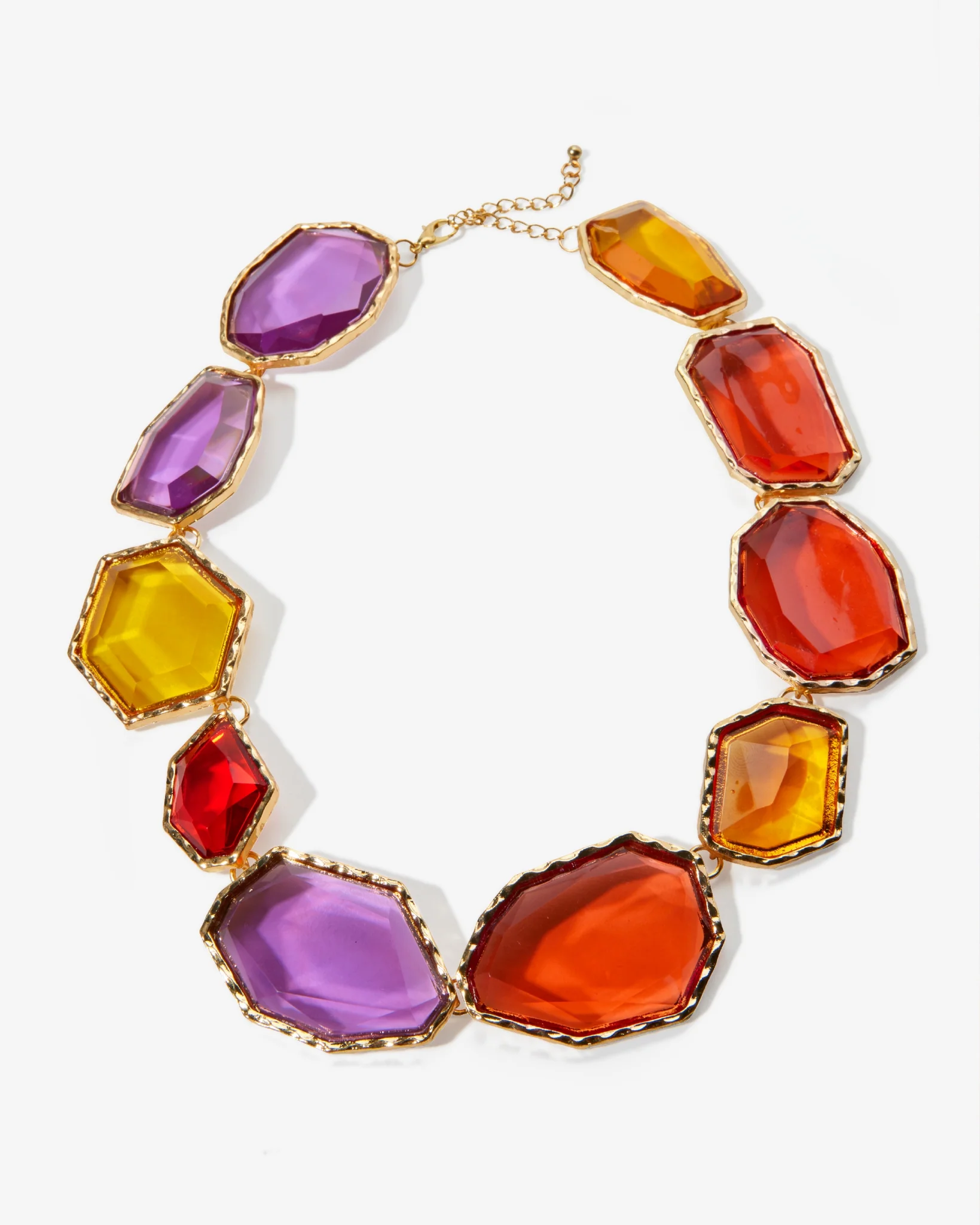 Chunky Gem Stone Necklace Multi - Mycitystee
