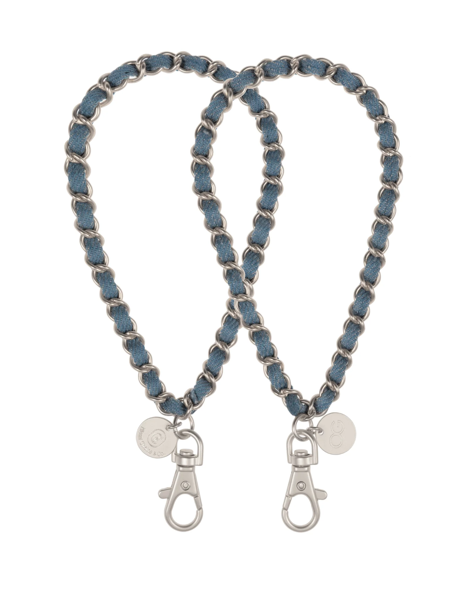 Denim Dream x Matte Silver Phone Wrislet - Mycitystee