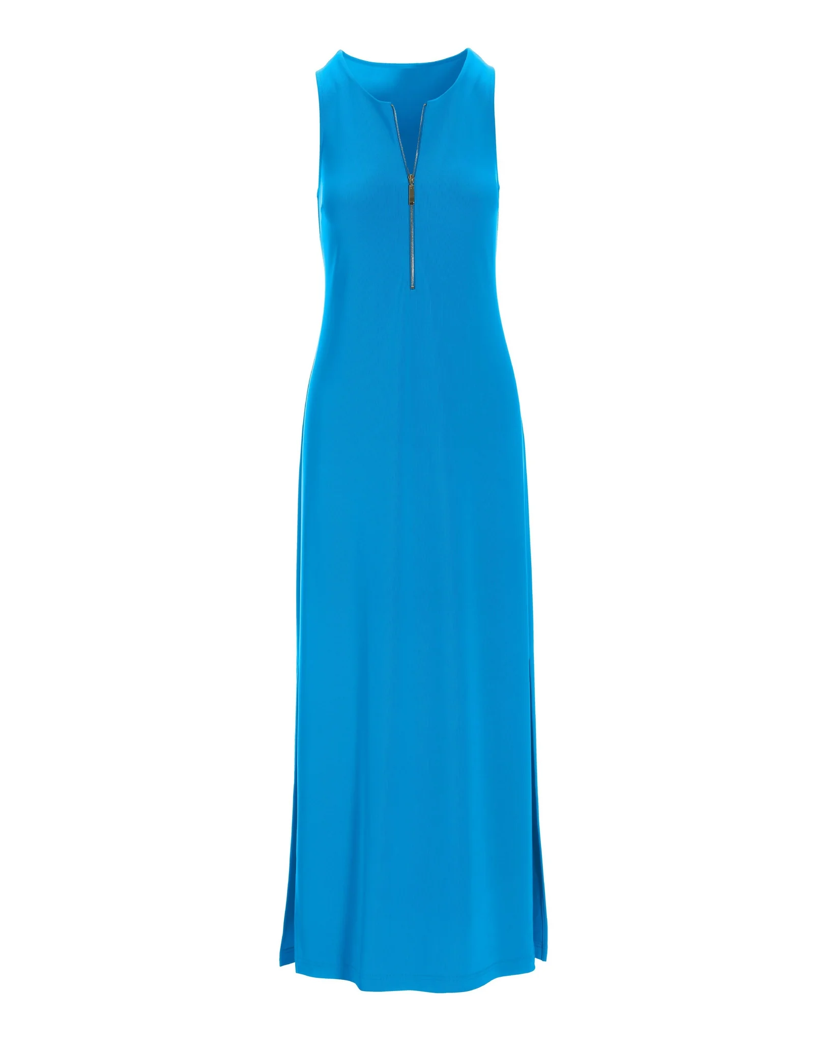 B Travel Zipper Maxi Dress Malibu Blue - Mycitystee