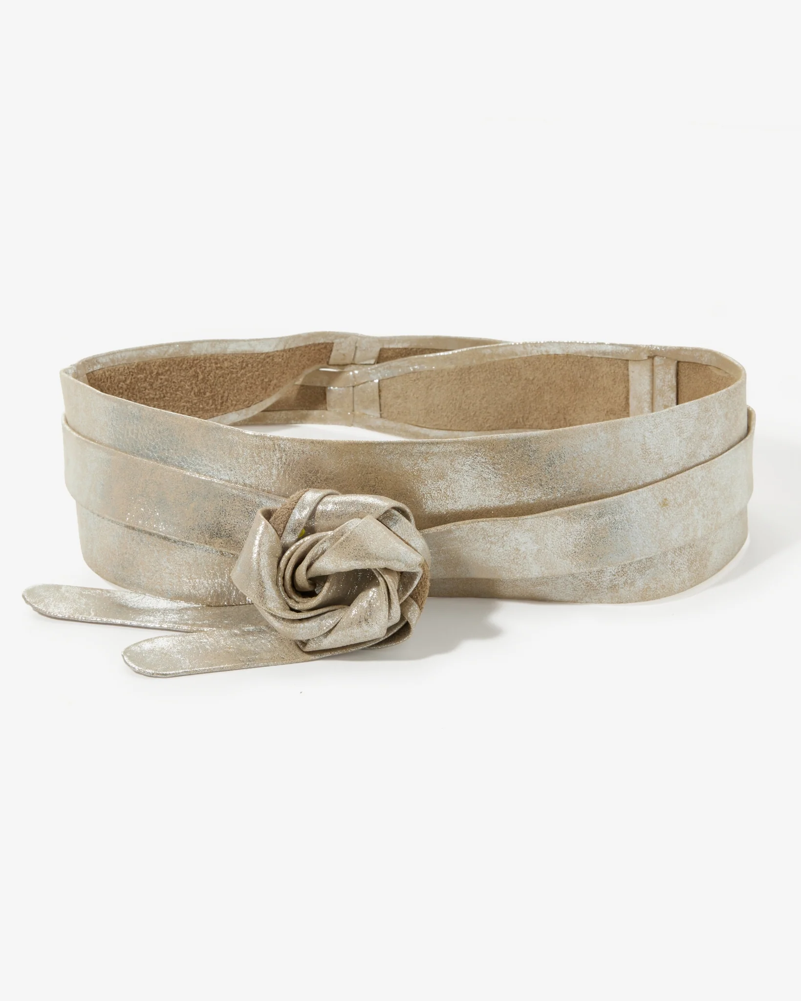 Metallic Chic Wrap Belt Silver - Mycitystee