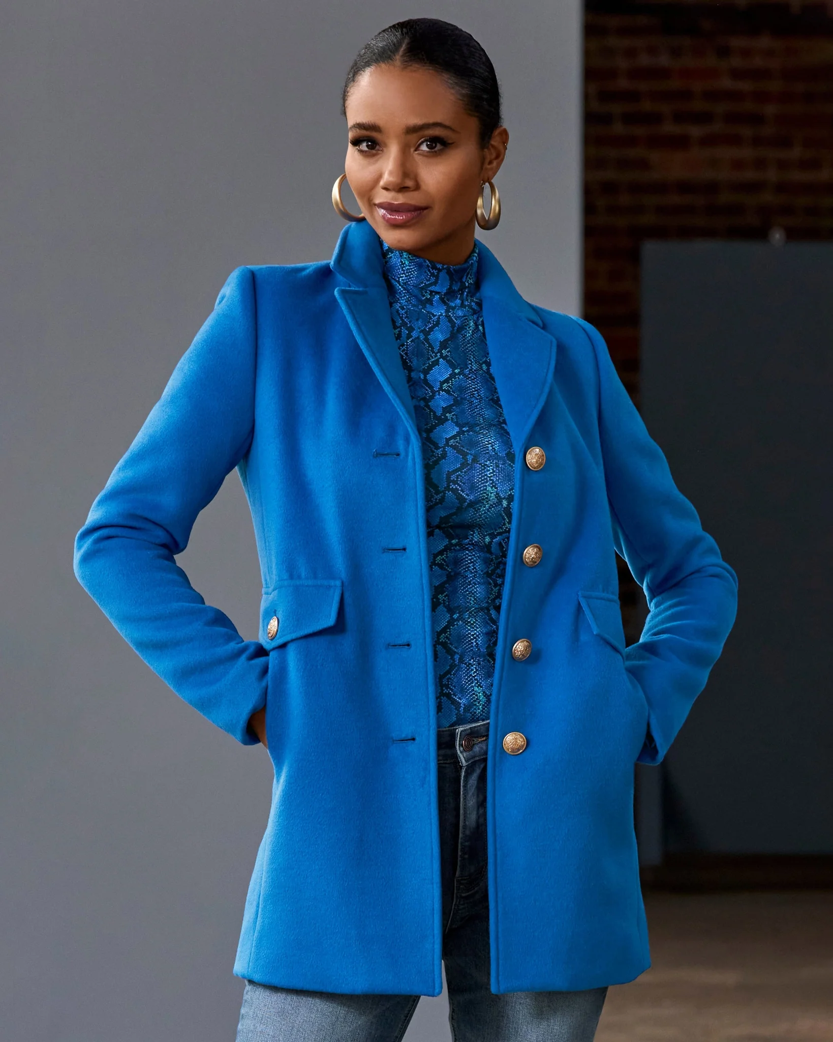 Classic Tailored Coat Princess Blue - Mycitystee