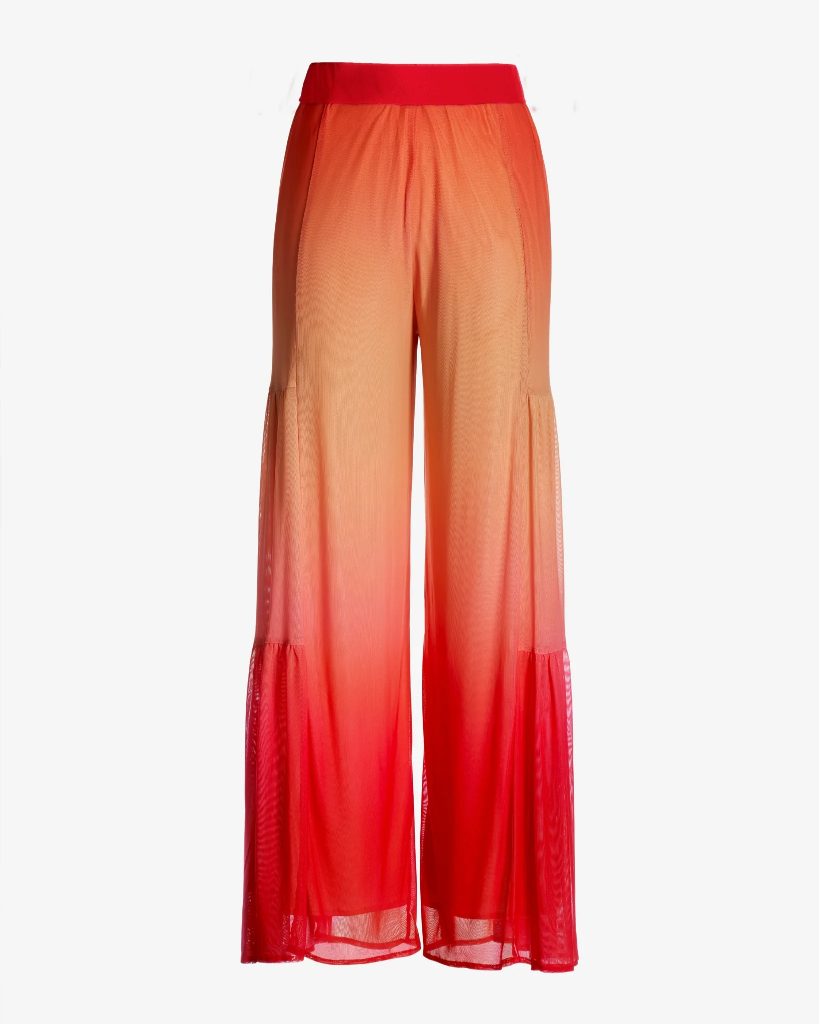 Malibu Sunrise Gradient Mesh Palazzo Pant Orange Multi - Mycitystee