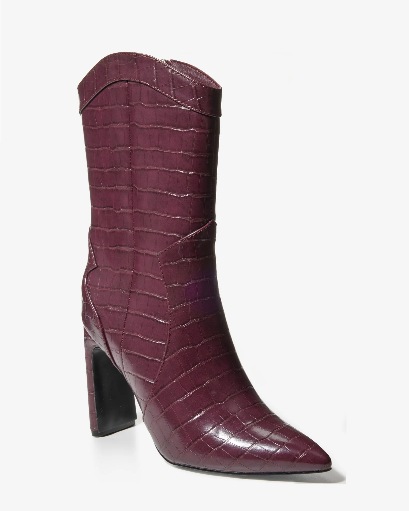 Croco Western Boot Wine - Mycitystee
