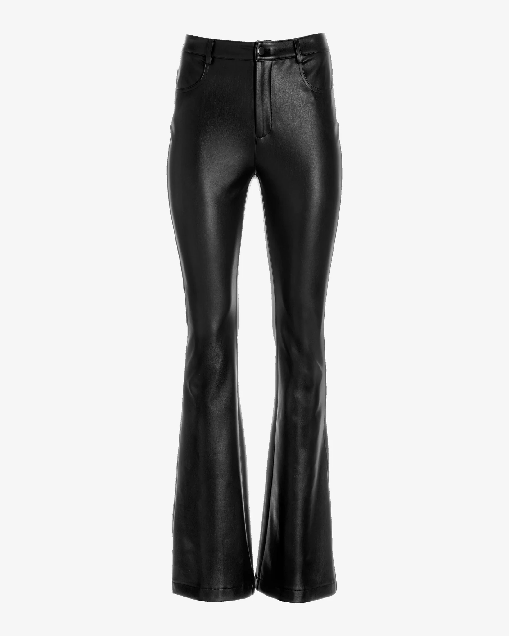 Monterey Five Pocket Faux Leather Bootcut Pant 2BN63 Black - Mycitystee