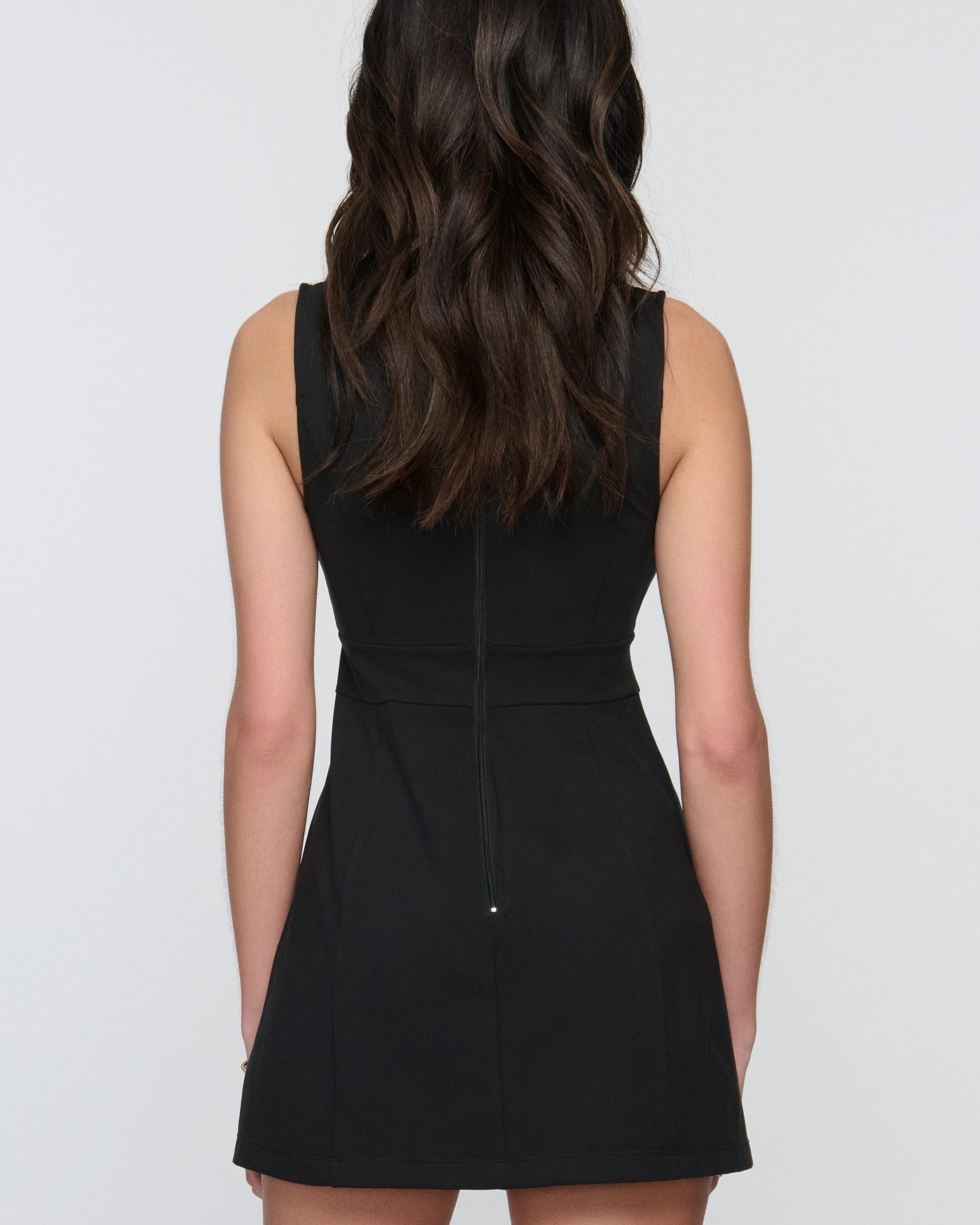 Vivi Deep V Pickleball Dress  C Sleek Court Dress with Shorts - Mycitystee