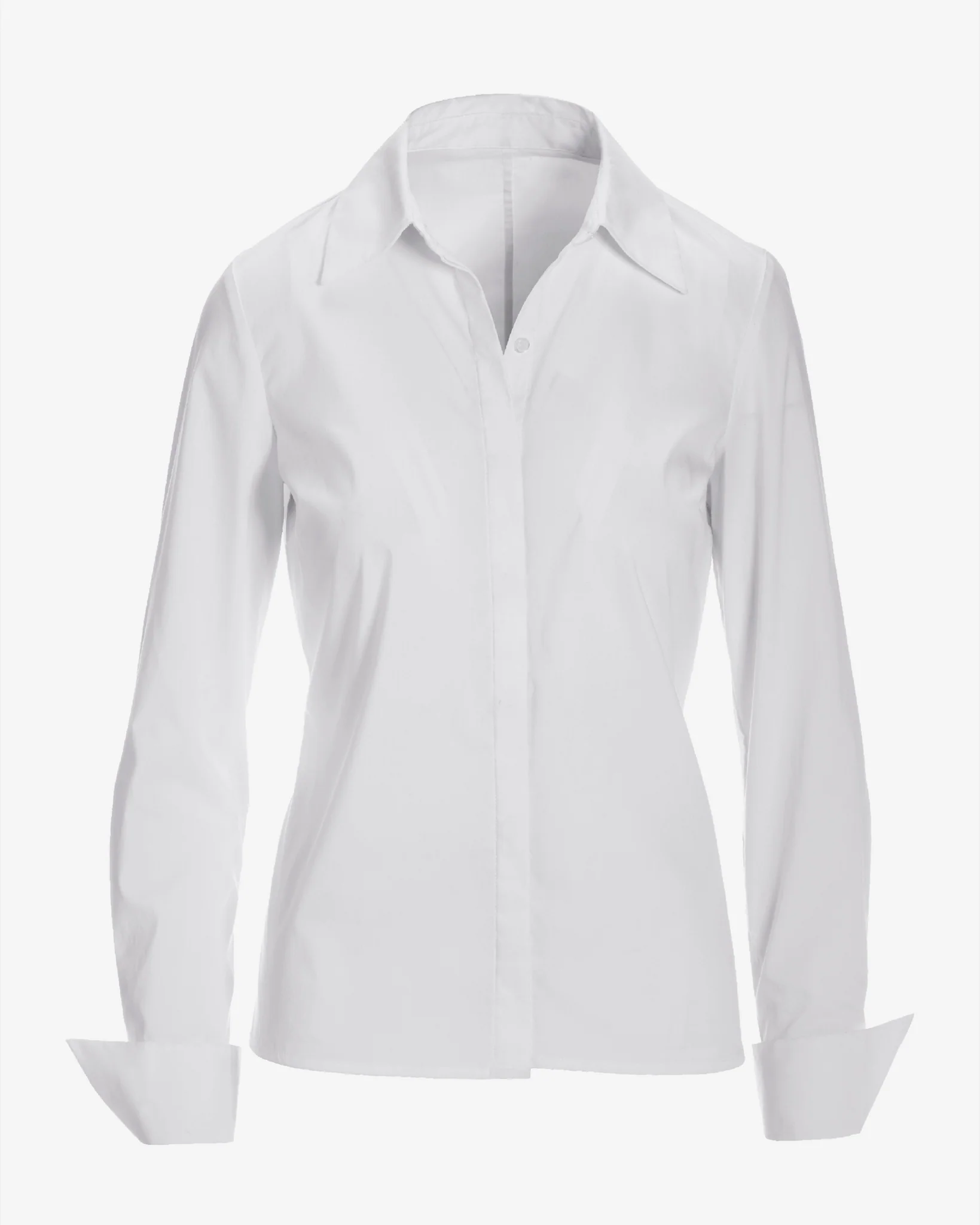 Sophia Button Up Poplin Shirt Pure White - Mycitystee