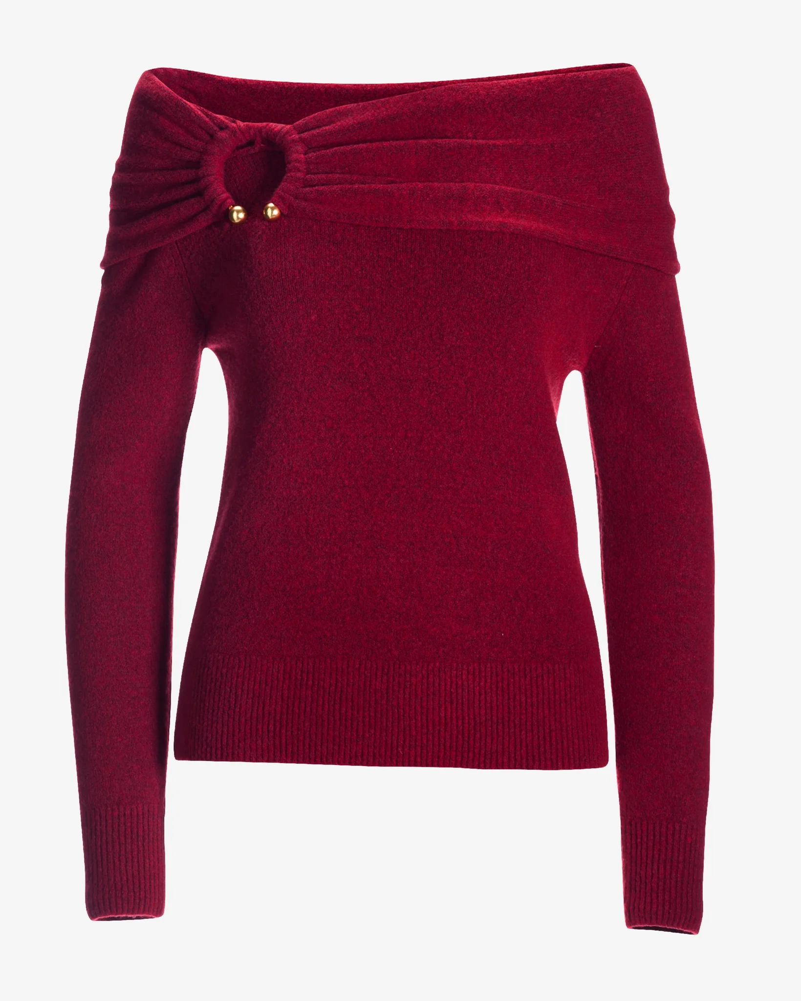 Hardware Fold Over Sweater Jester Red - Mycitystee