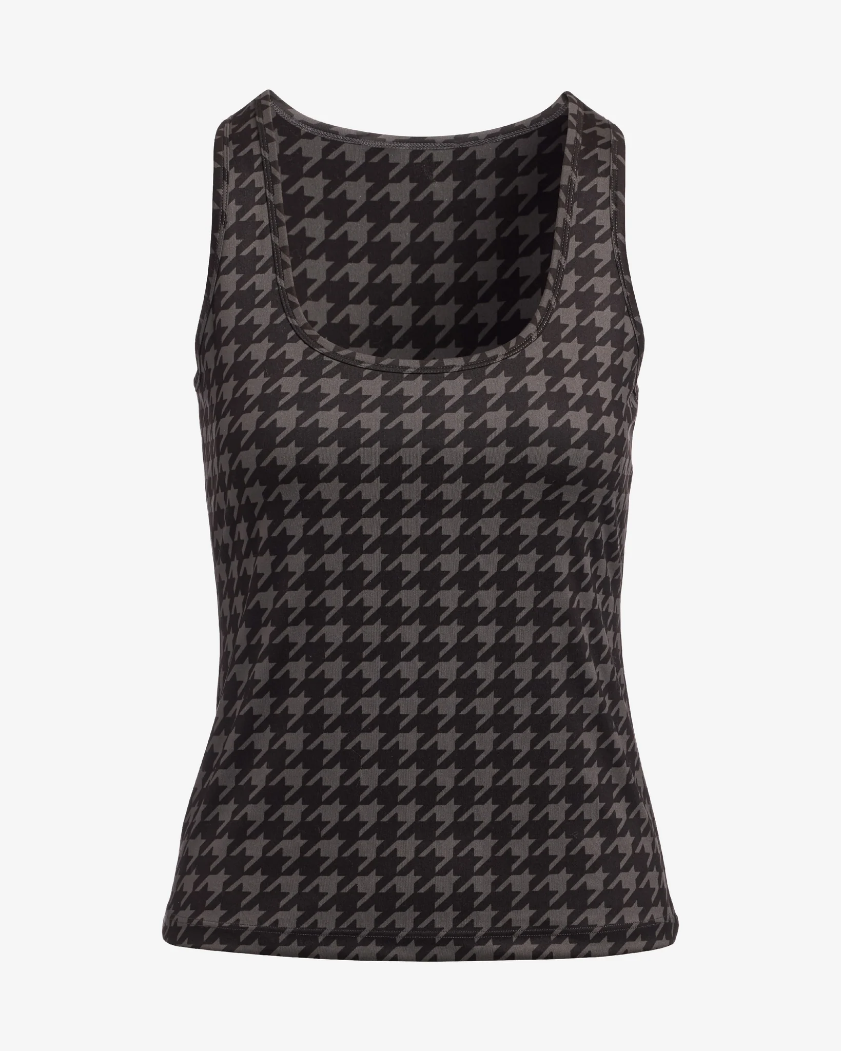 Printed Racerback Sport Tank Graphite Houndstooth - Mycitystee